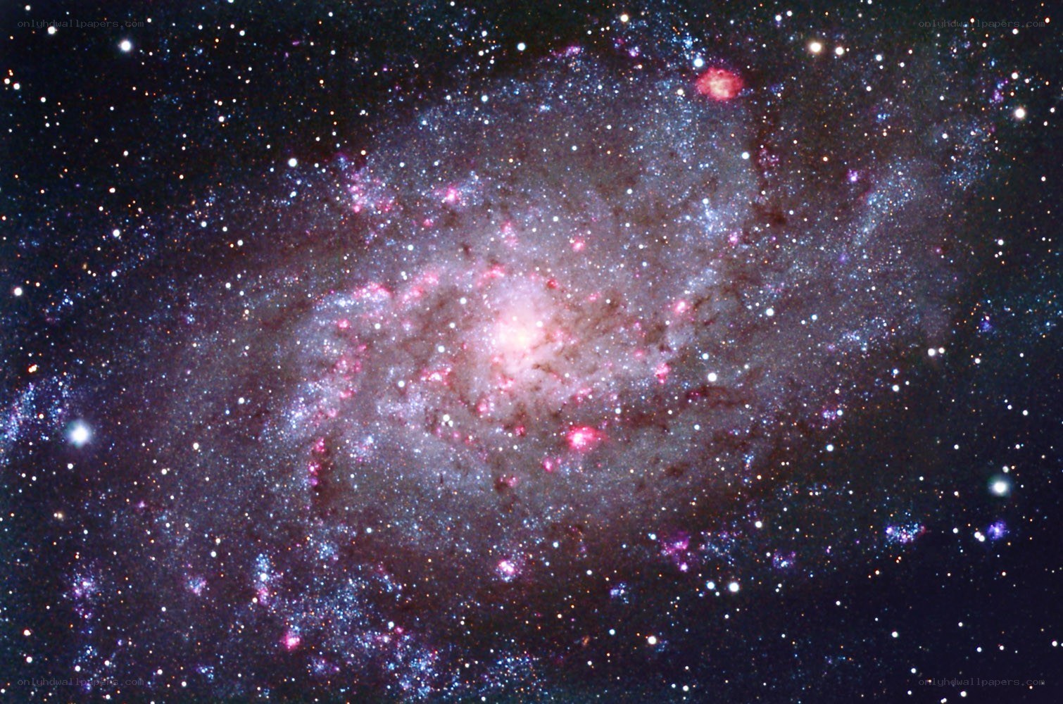 Spiral galaxy in deep space