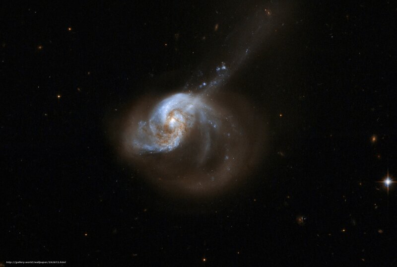 Spiral galaxy in deep space