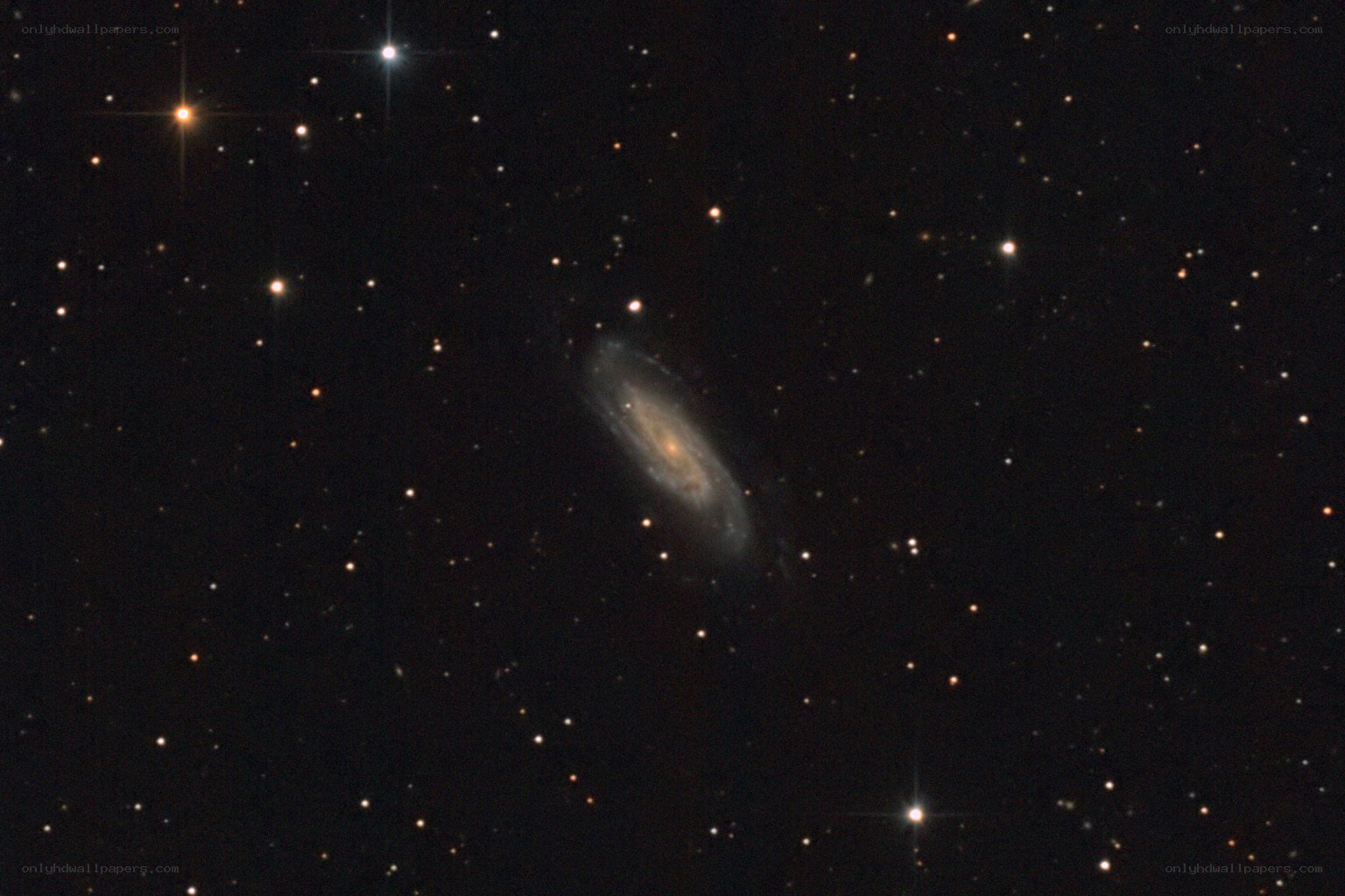 Spiral galaxy in deep space