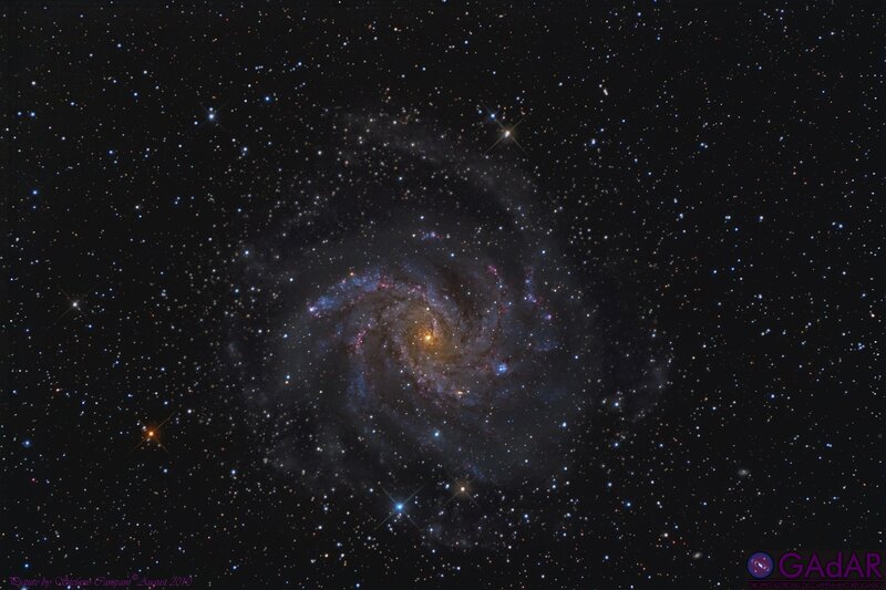 Spiral galaxy in deep space