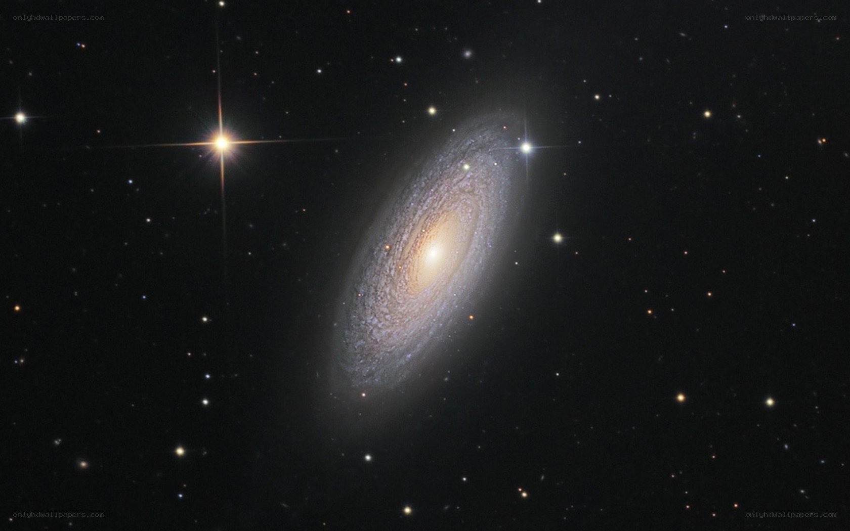 Spiral galaxy in deep space