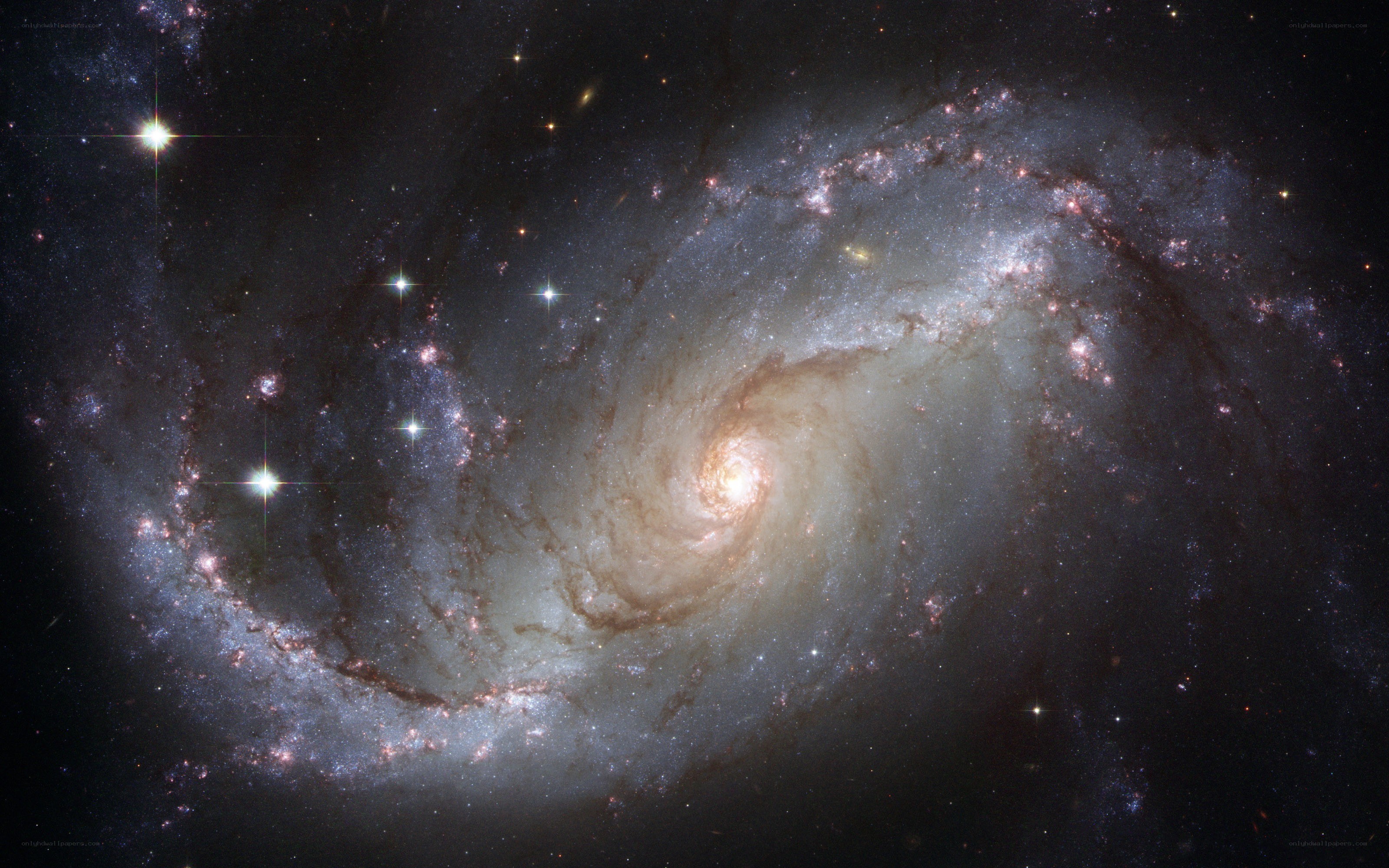 Spiral galaxy in deep space