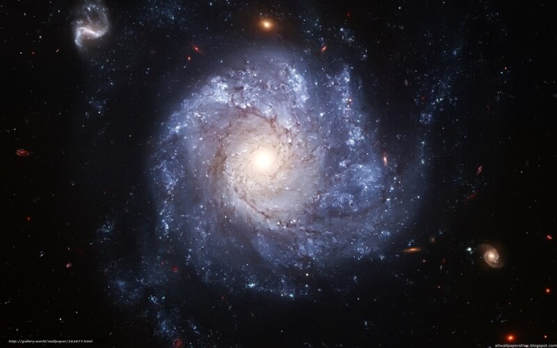 Spiral galaxy in deep space