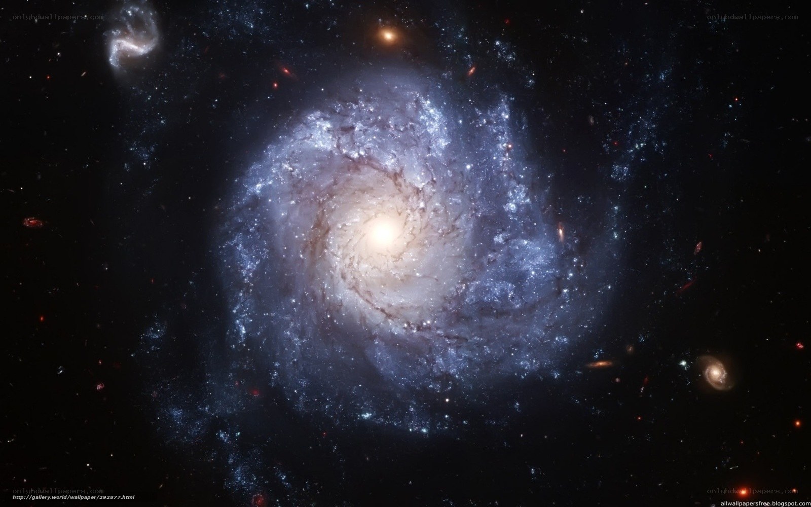 Spiral galaxy in deep space