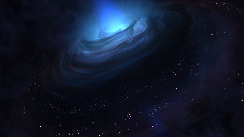 Spiral galaxy in deep space