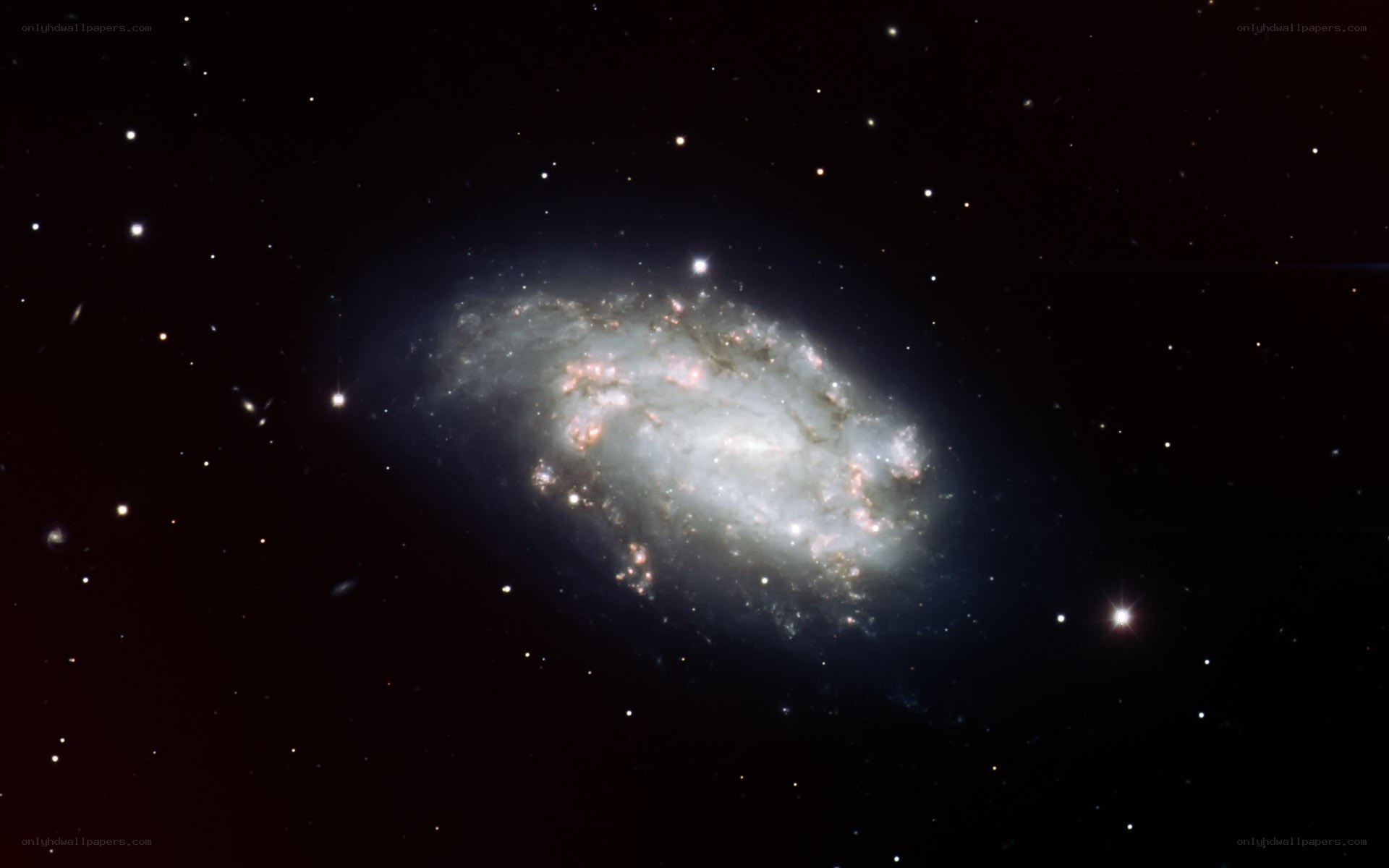 Spiral galaxy in deep space