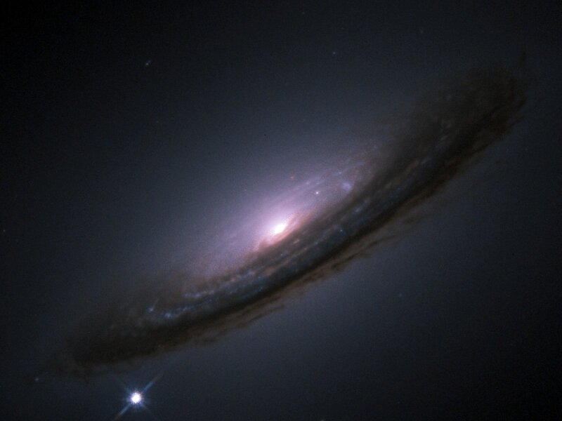 Spiral galaxy in deep space