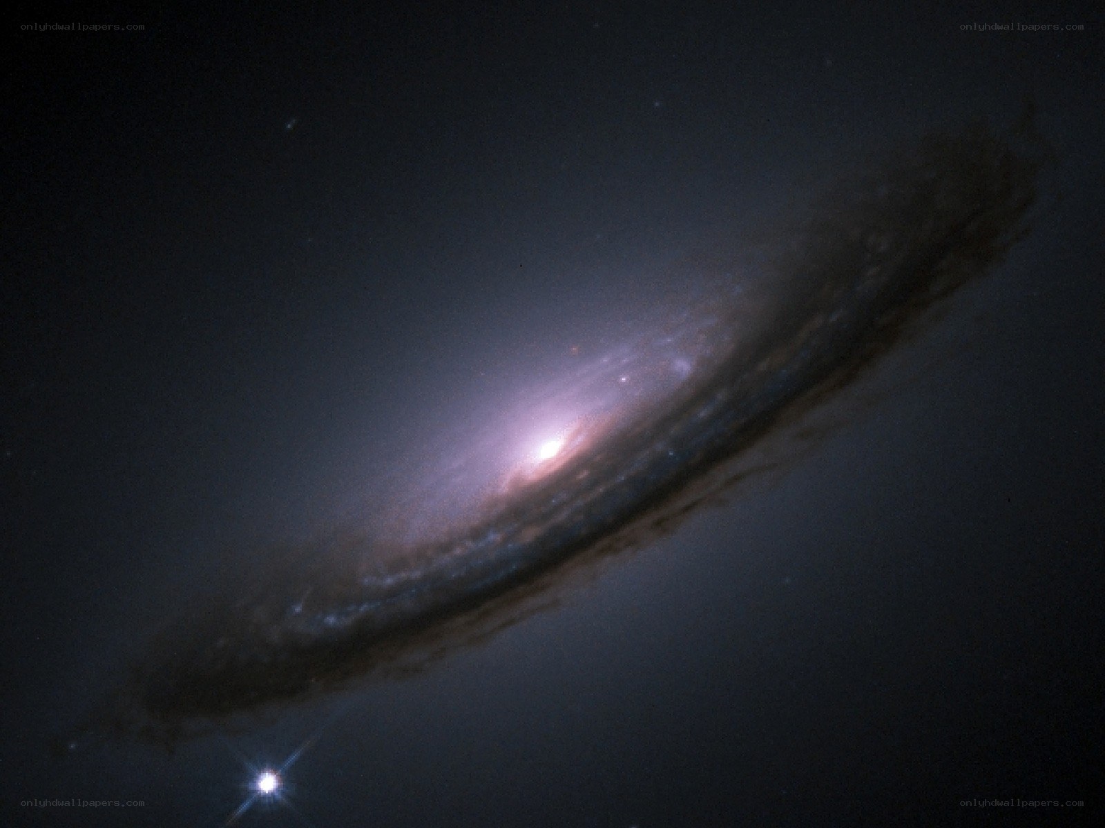 Spiral galaxy in deep space