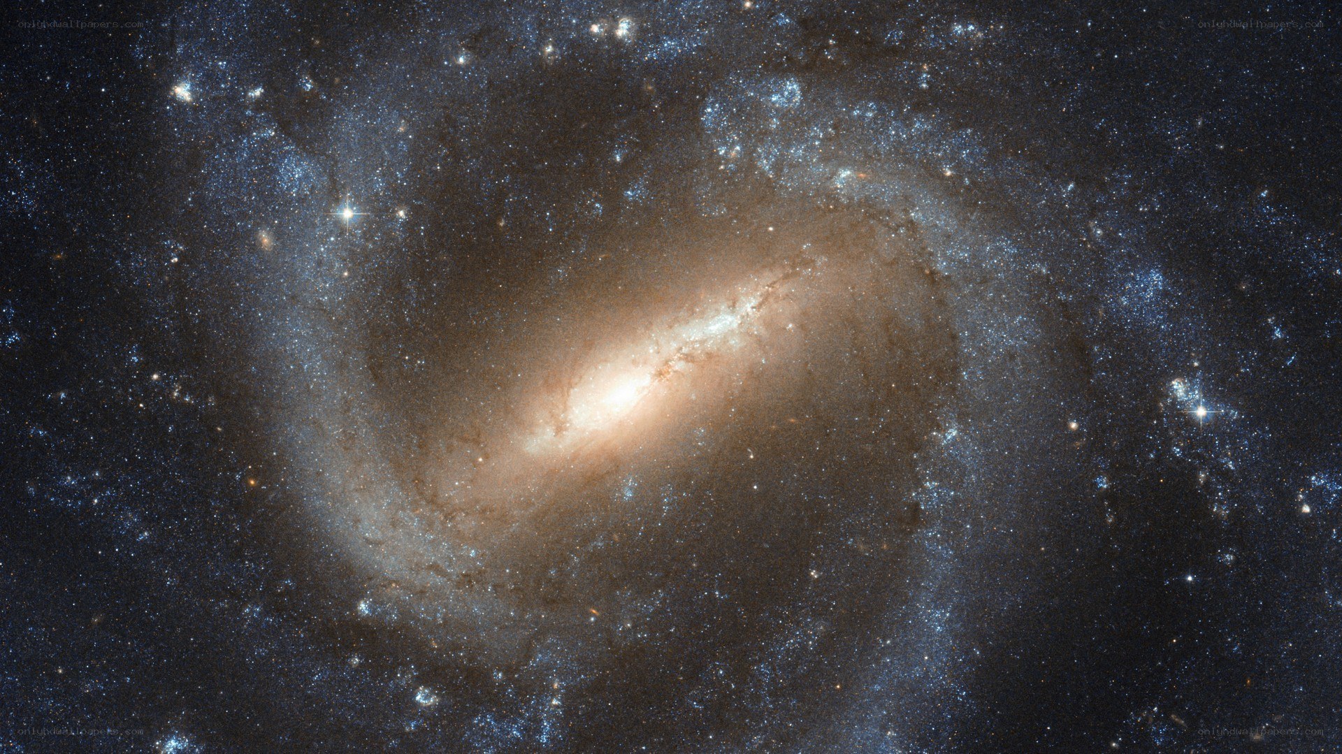 Spiral galaxy in deep space
