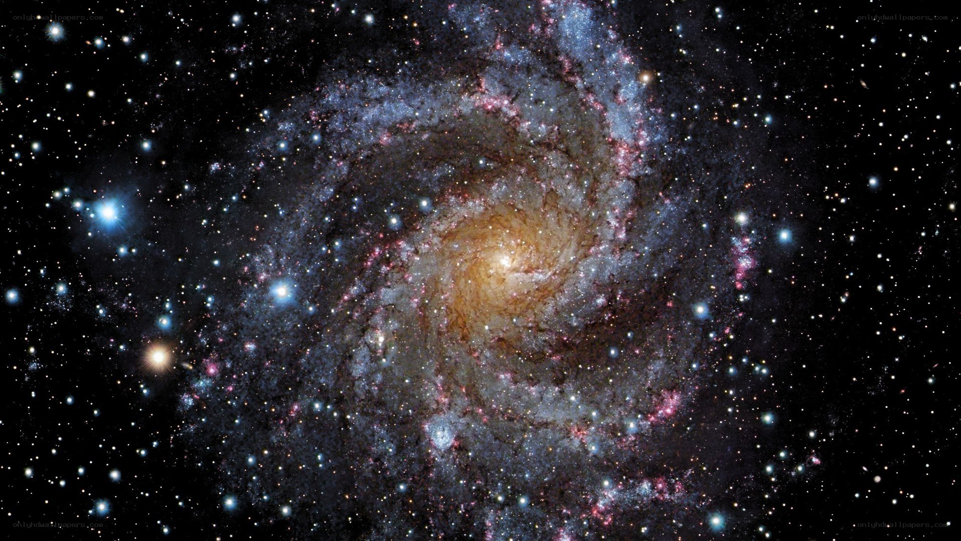 Spiral galaxy in deep space