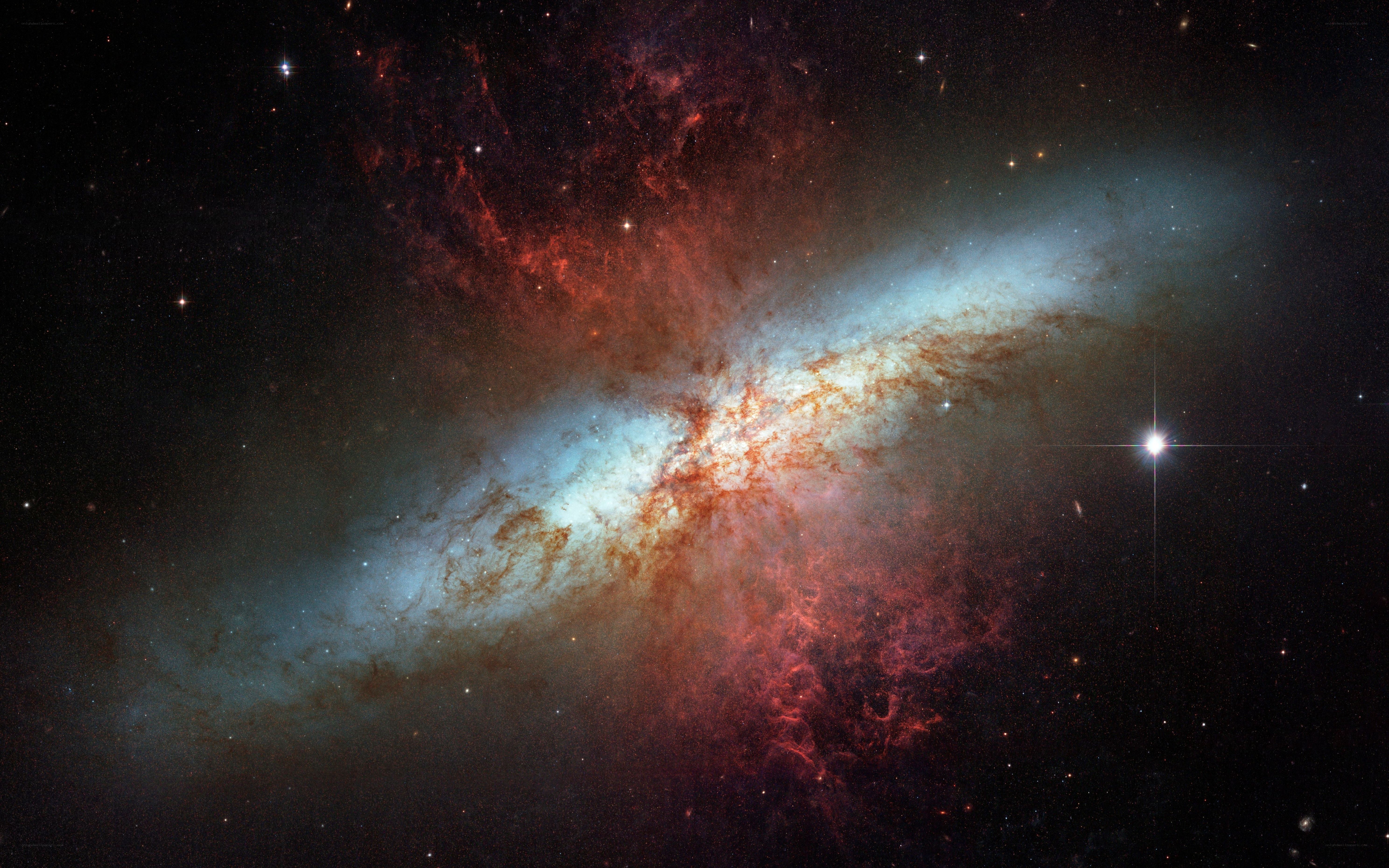 Spiral galaxy in deep space
