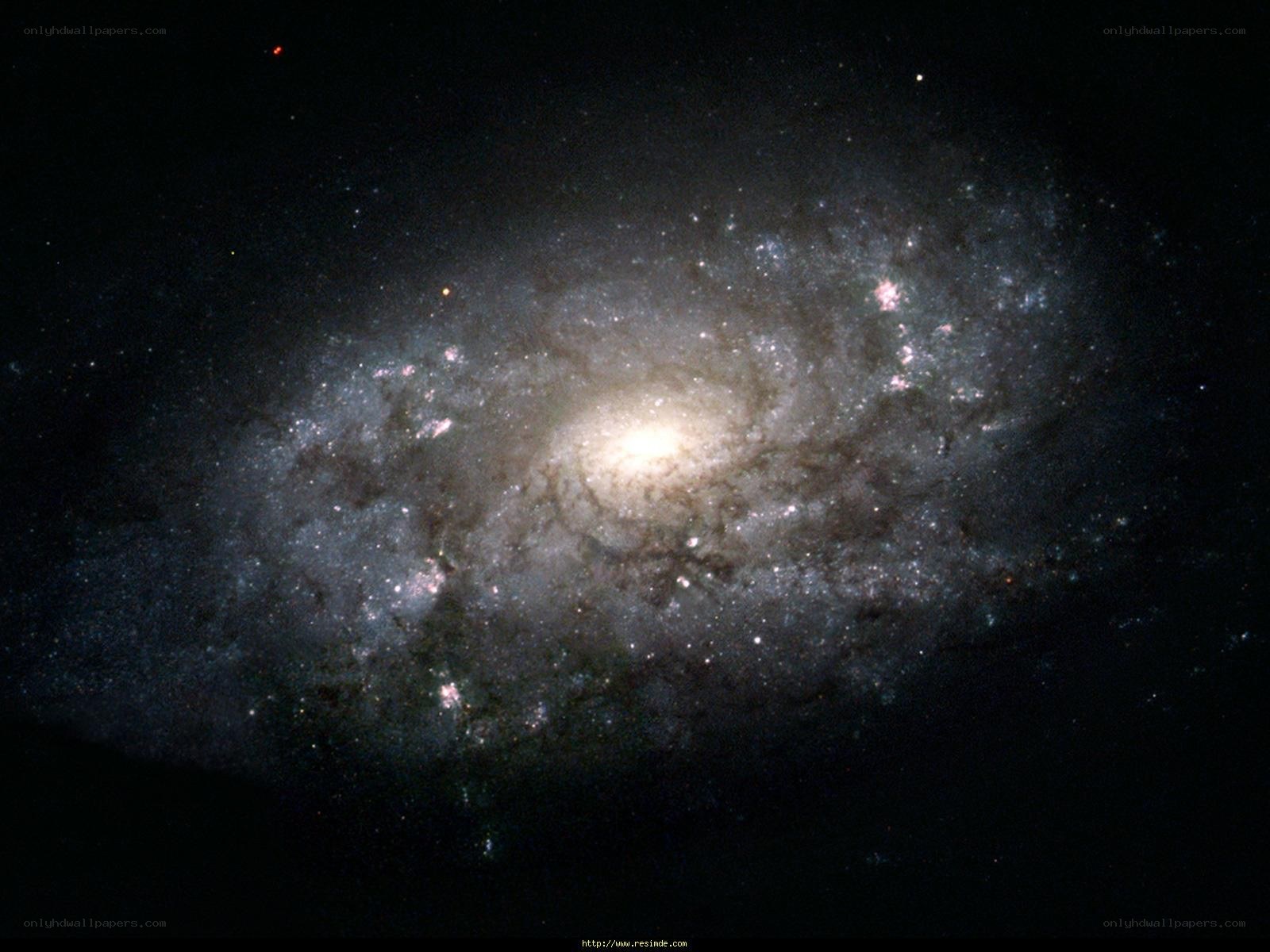 Spiral galaxy in deep space