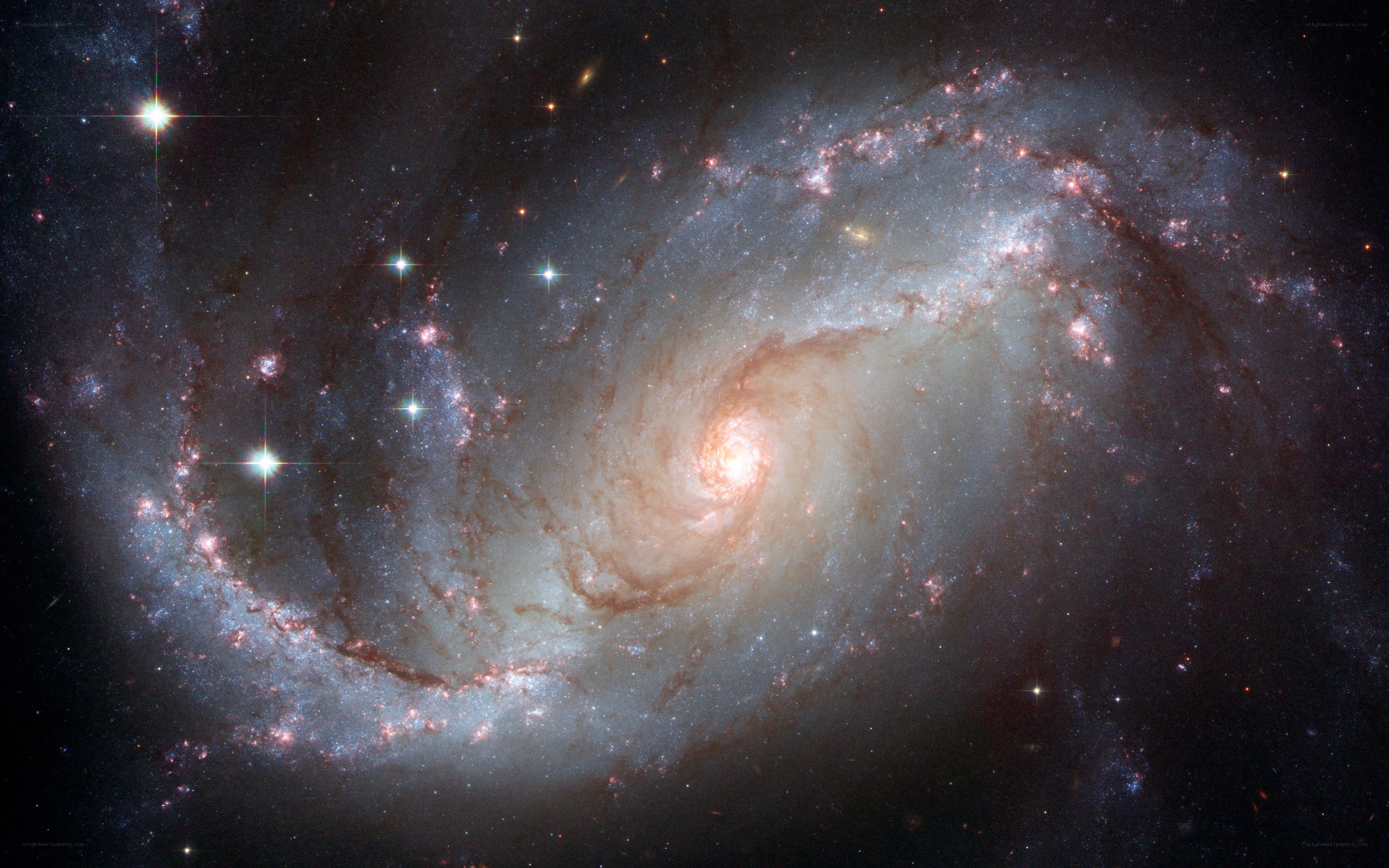 Spiral galaxy in deep space