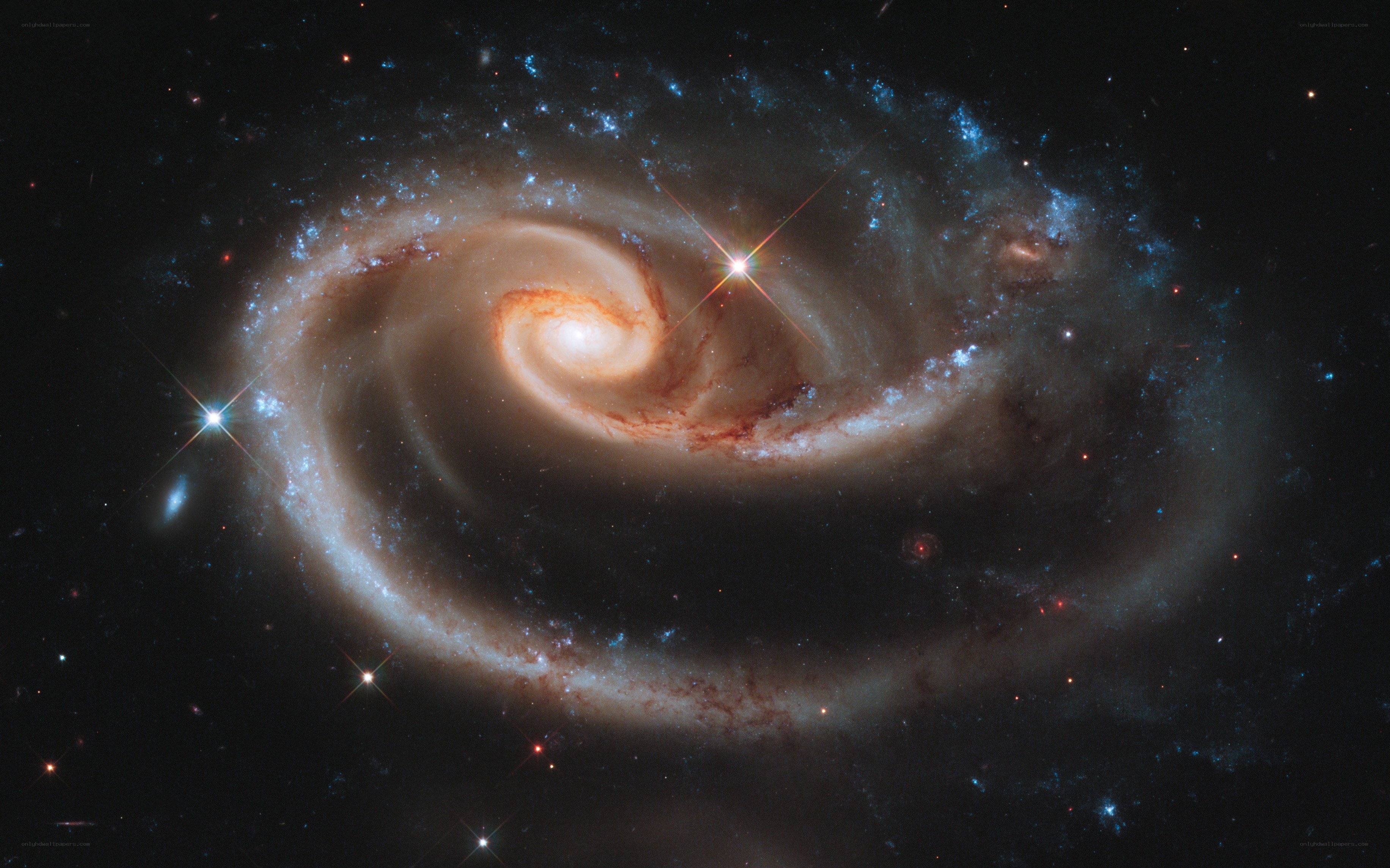Spiral galaxy in deep space