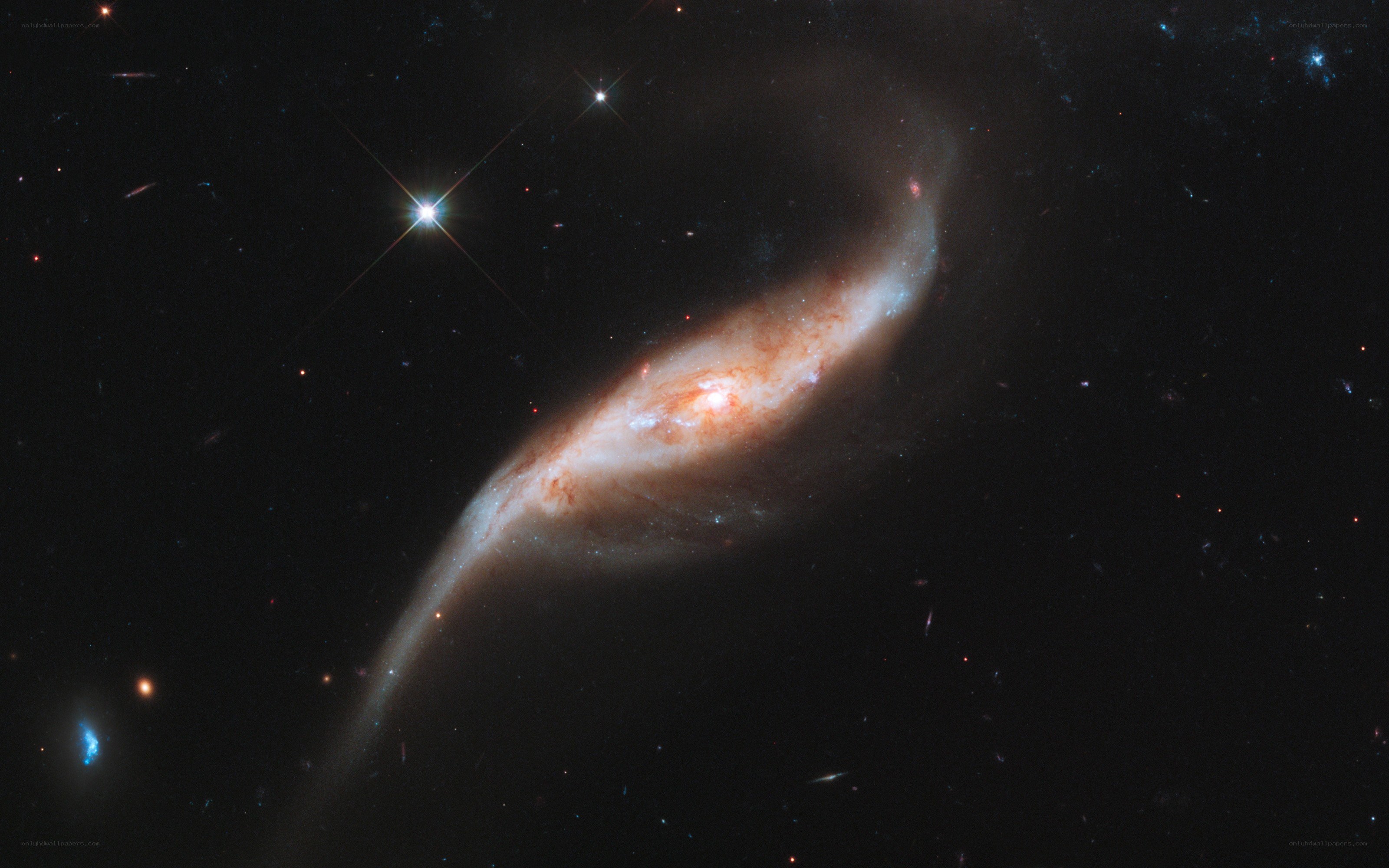 Spiral galaxy in deep space