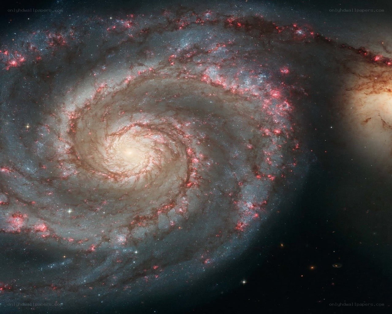 Spiral galaxy in deep space