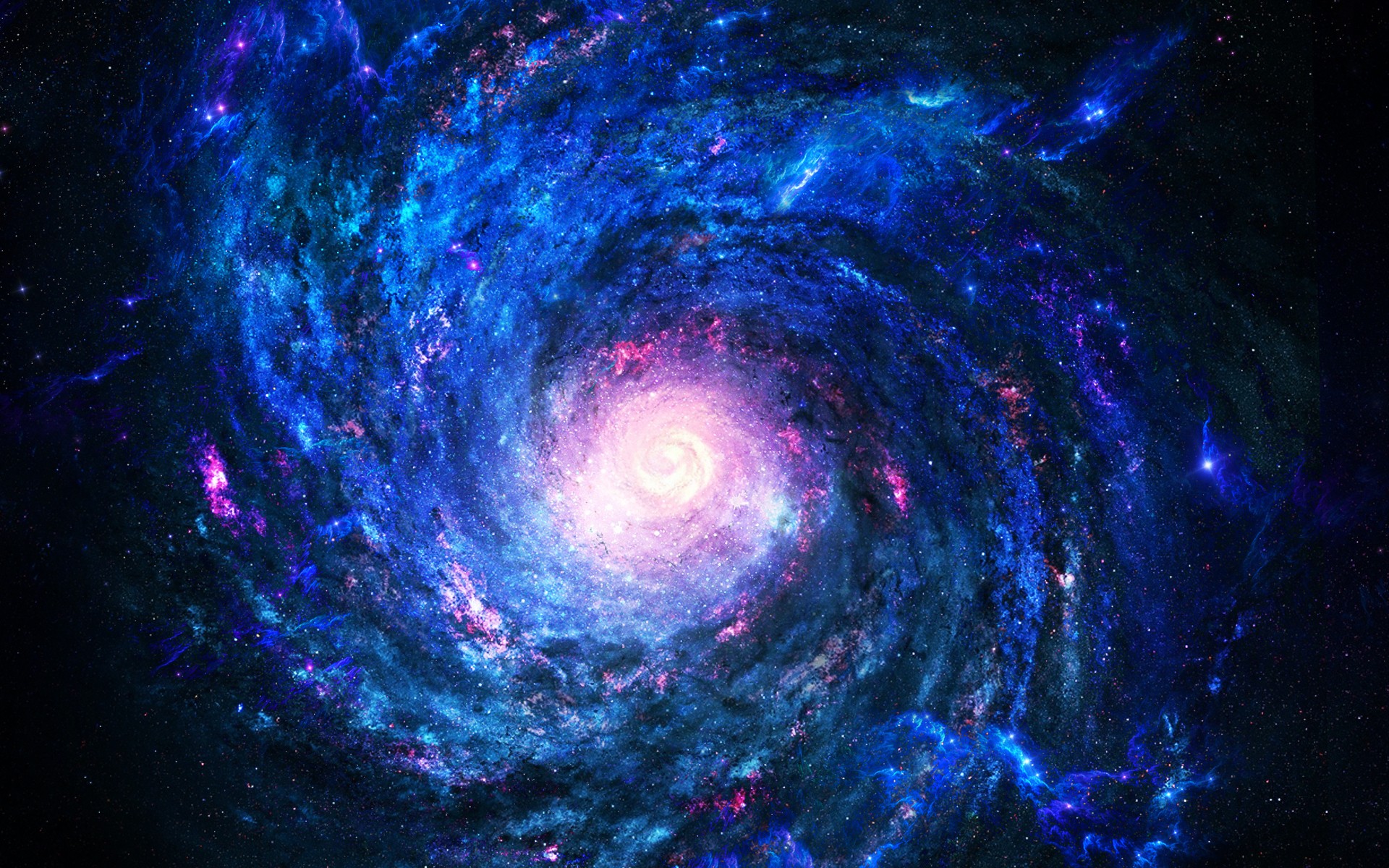 Spiral galaxy in deep space