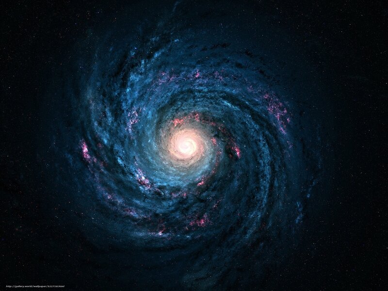 Spiral galaxy in deep space