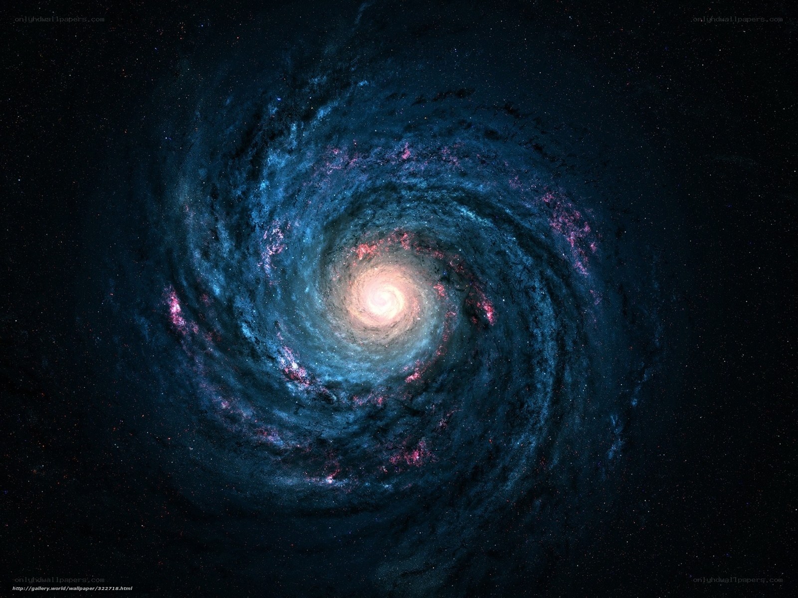 Spiral galaxy in deep space