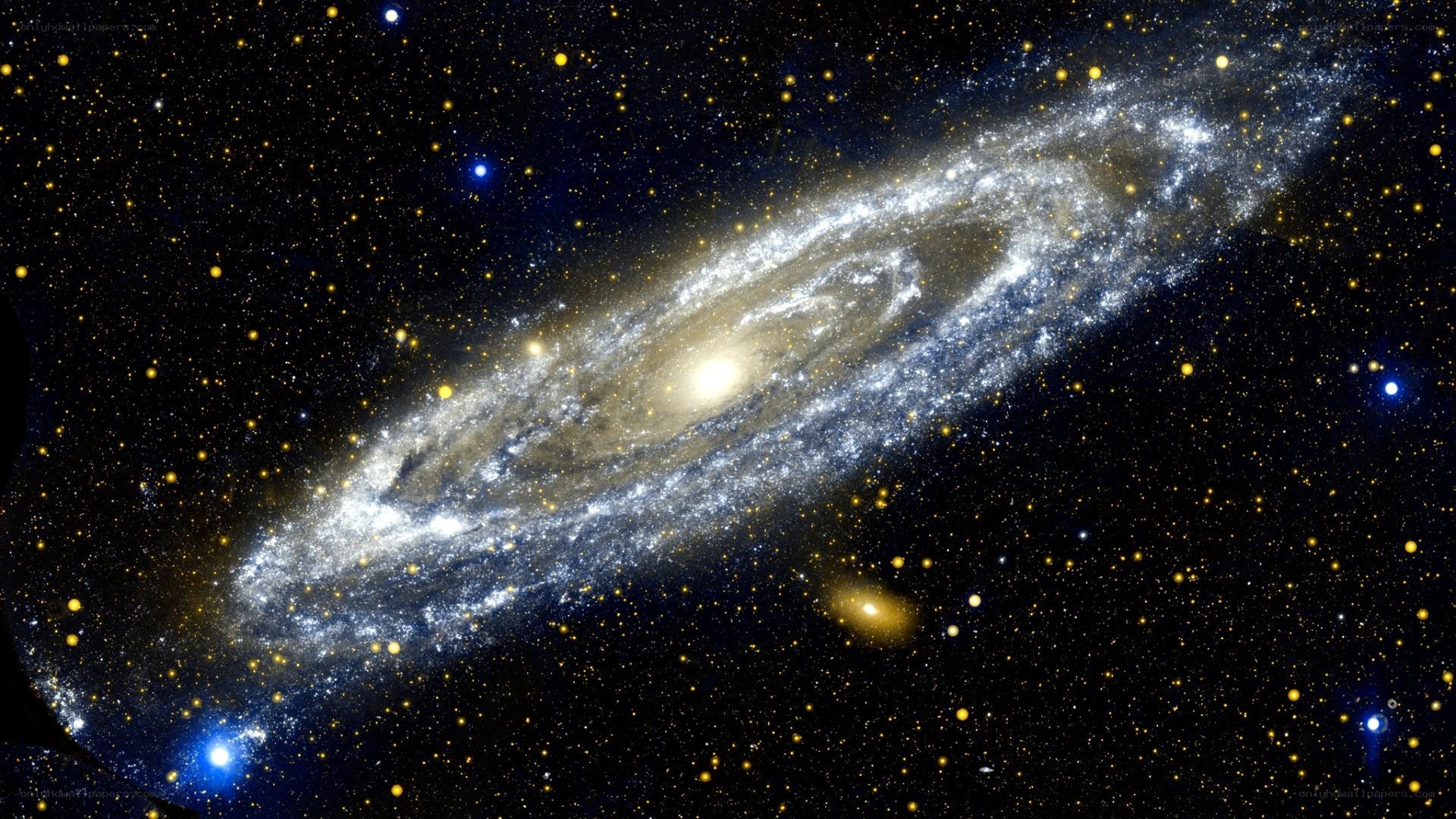 Spiral galaxy in deep space