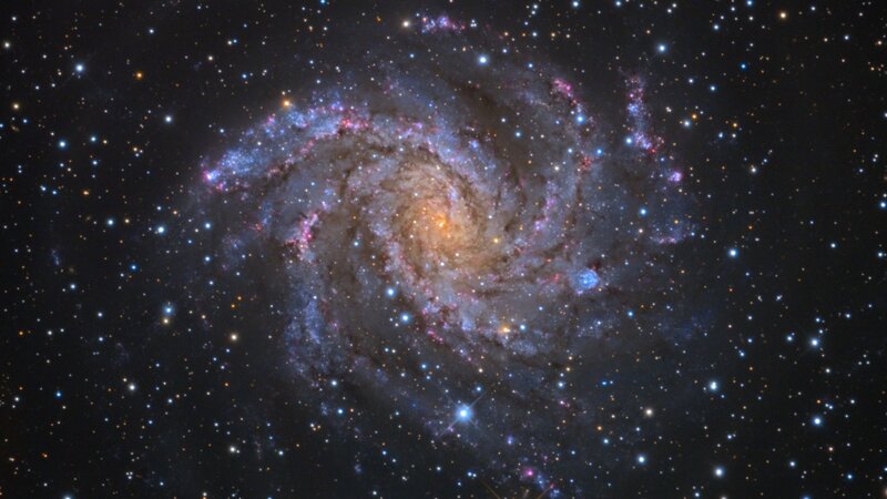 Spiral galaxy in deep space
