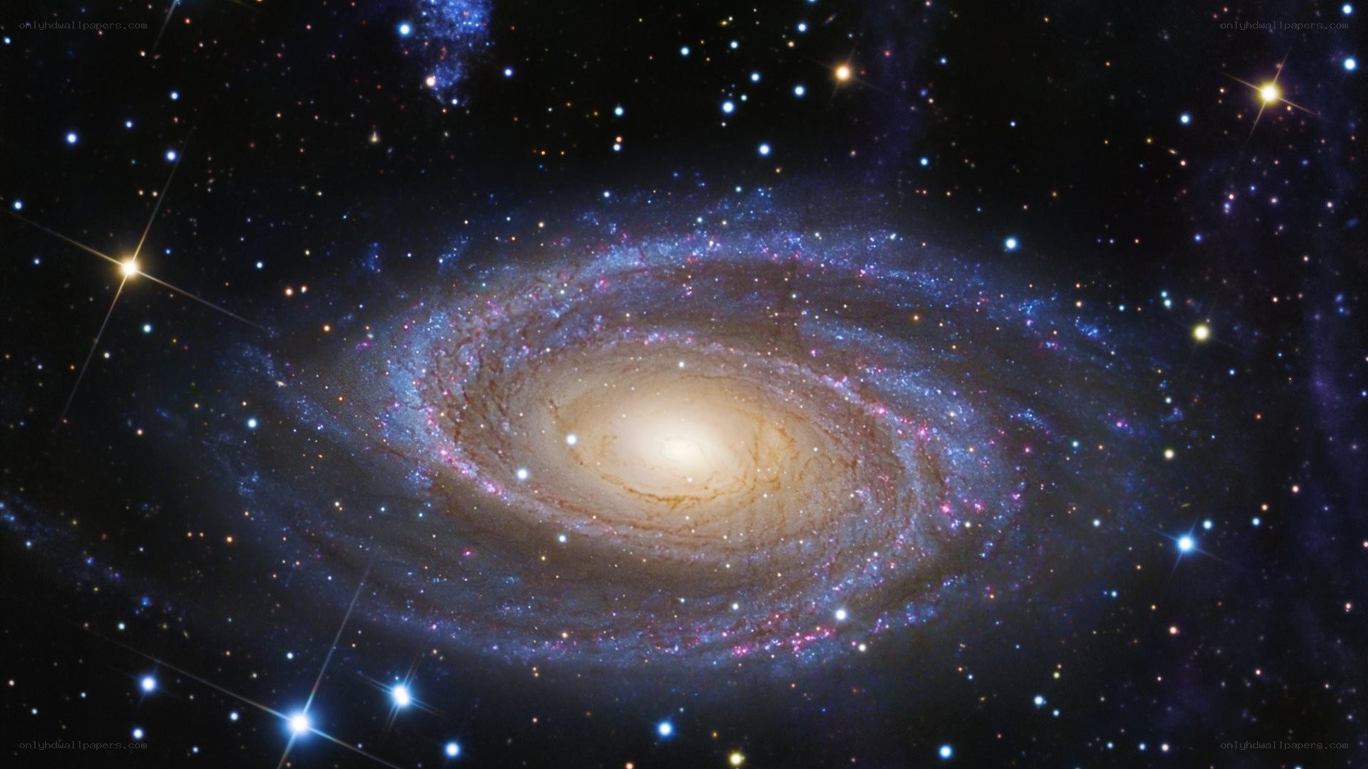 Spiral galaxy in deep space