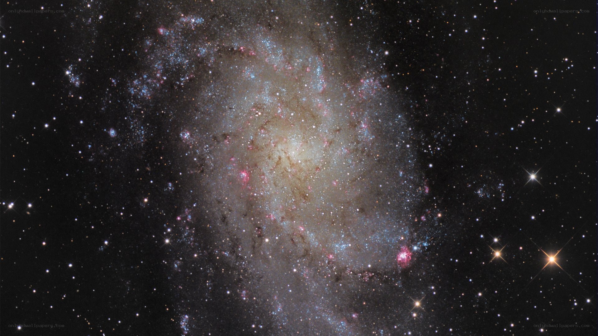 Spiral galaxy in deep space
