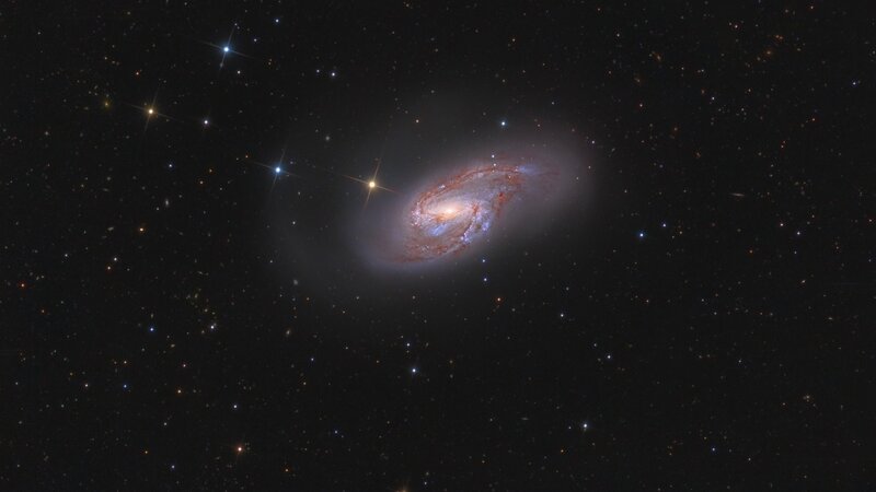Spiral galaxy in deep space