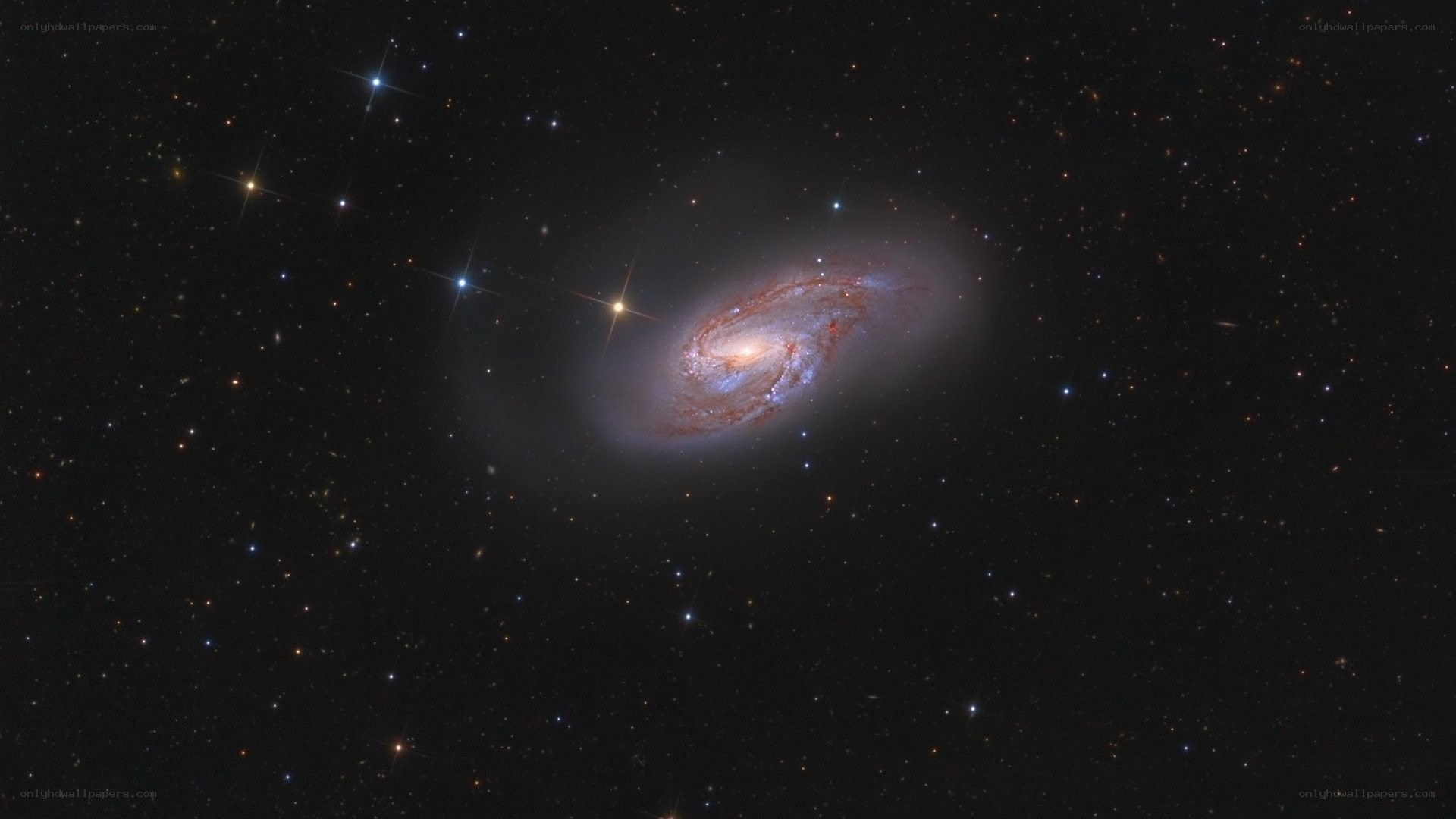 Spiral galaxy in deep space