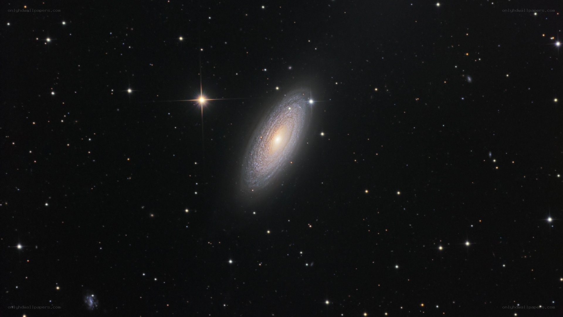 Spiral galaxy in deep space