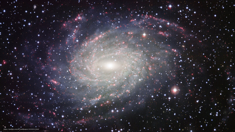 Spiral galaxy in deep space