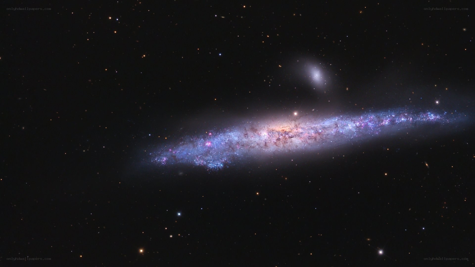 spiral galaxy in deep space