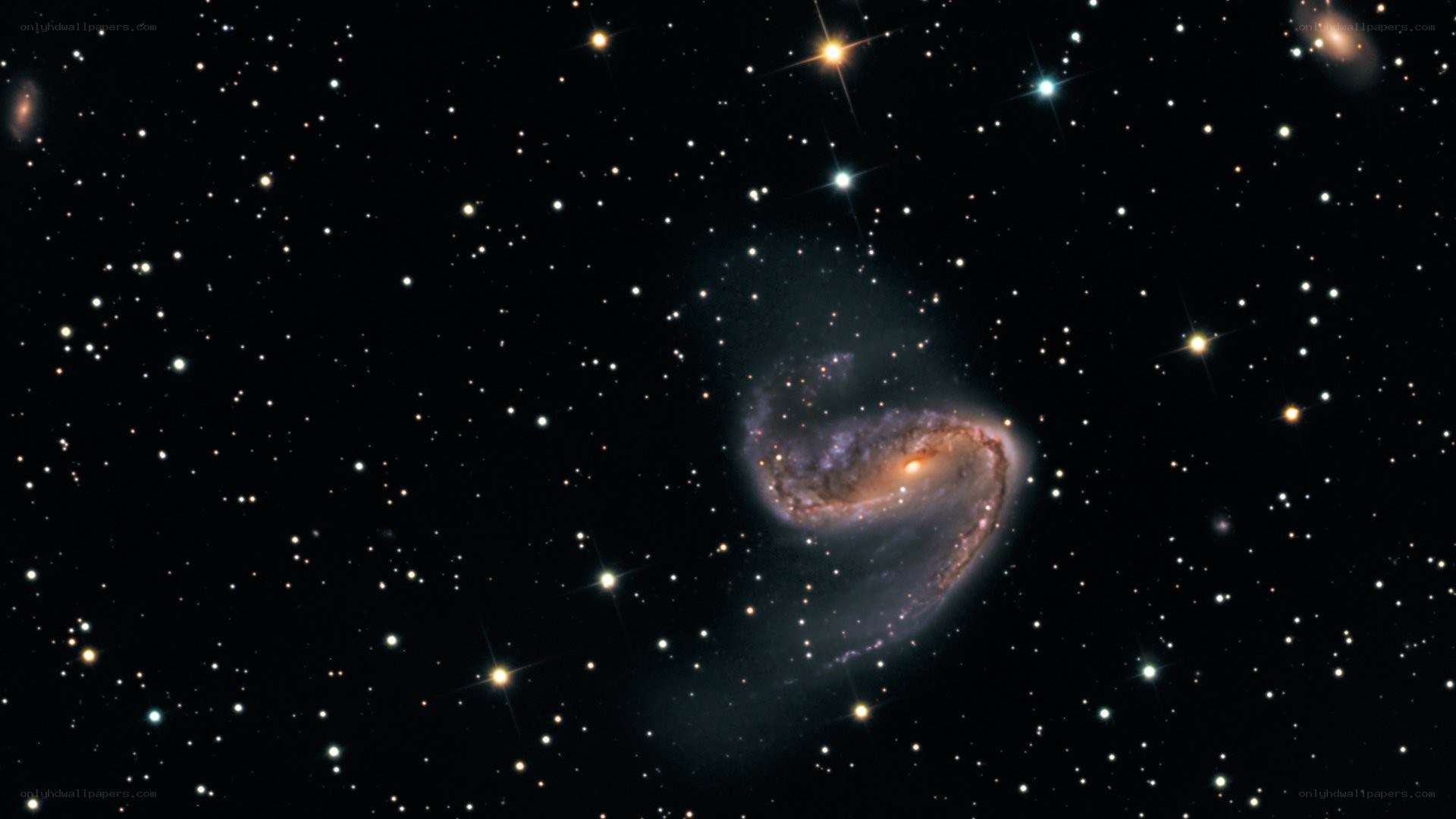 Spiral galaxy in deep space