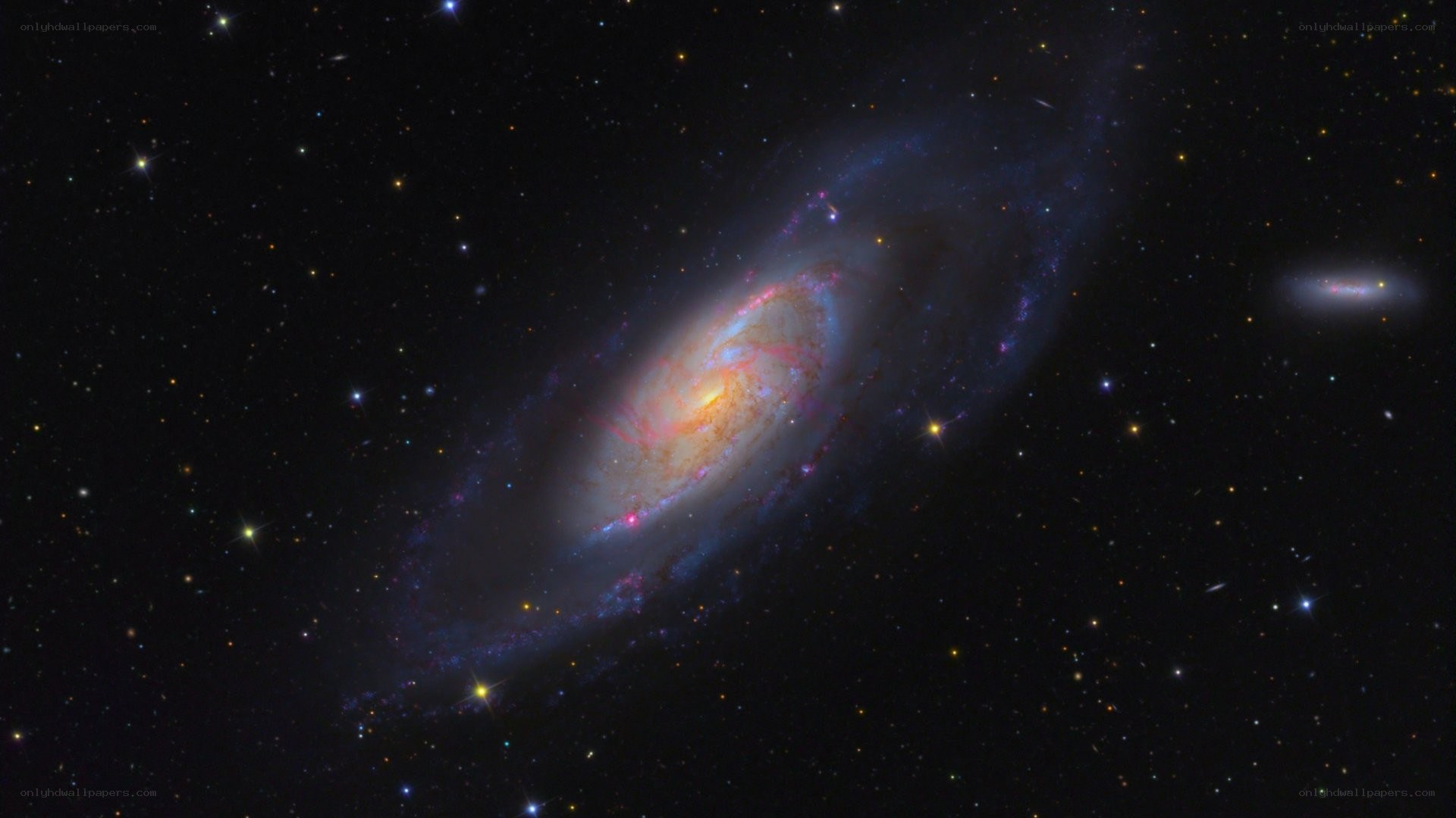 Spiral galaxy in deep space