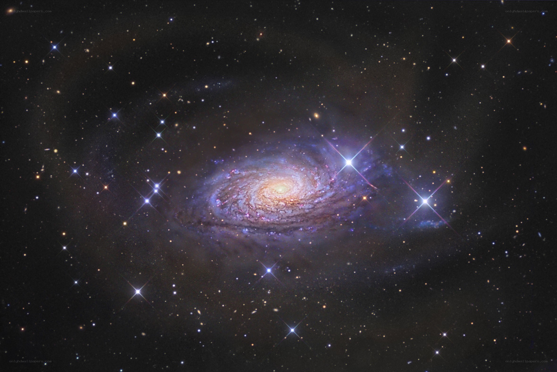 Spiral galaxy in deep space