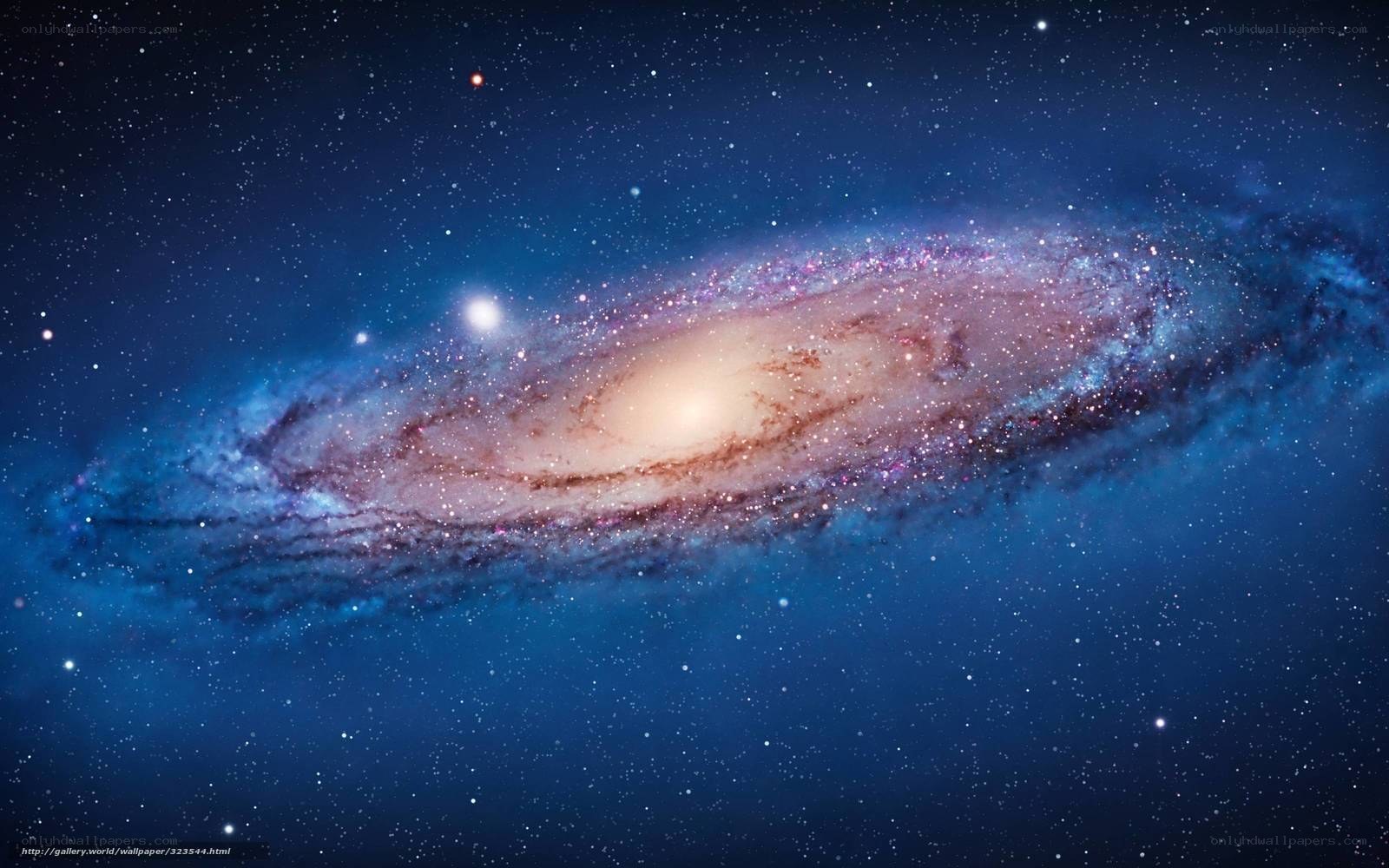 Spiral galaxy in deep space