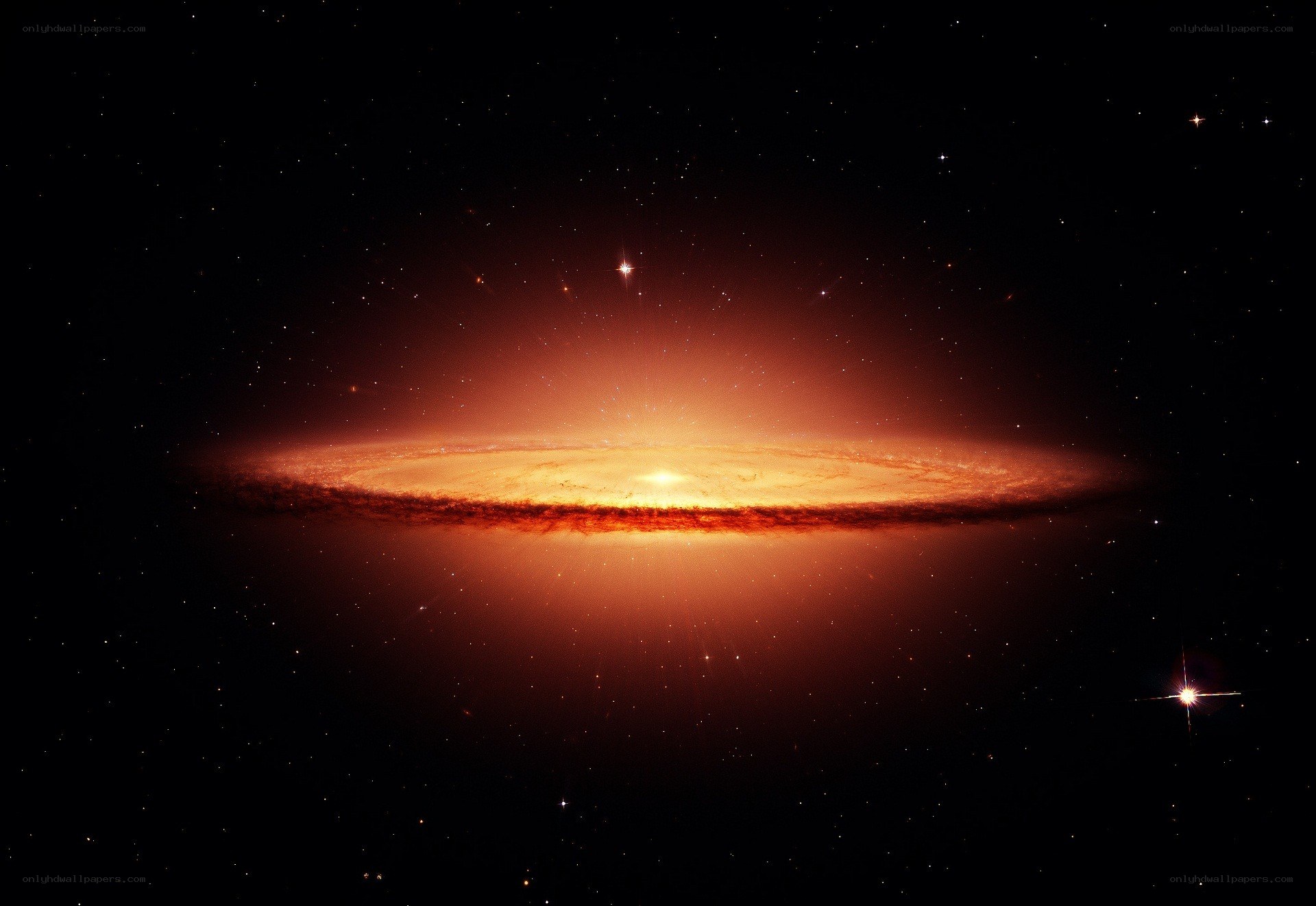 Spiral galaxy in deep space