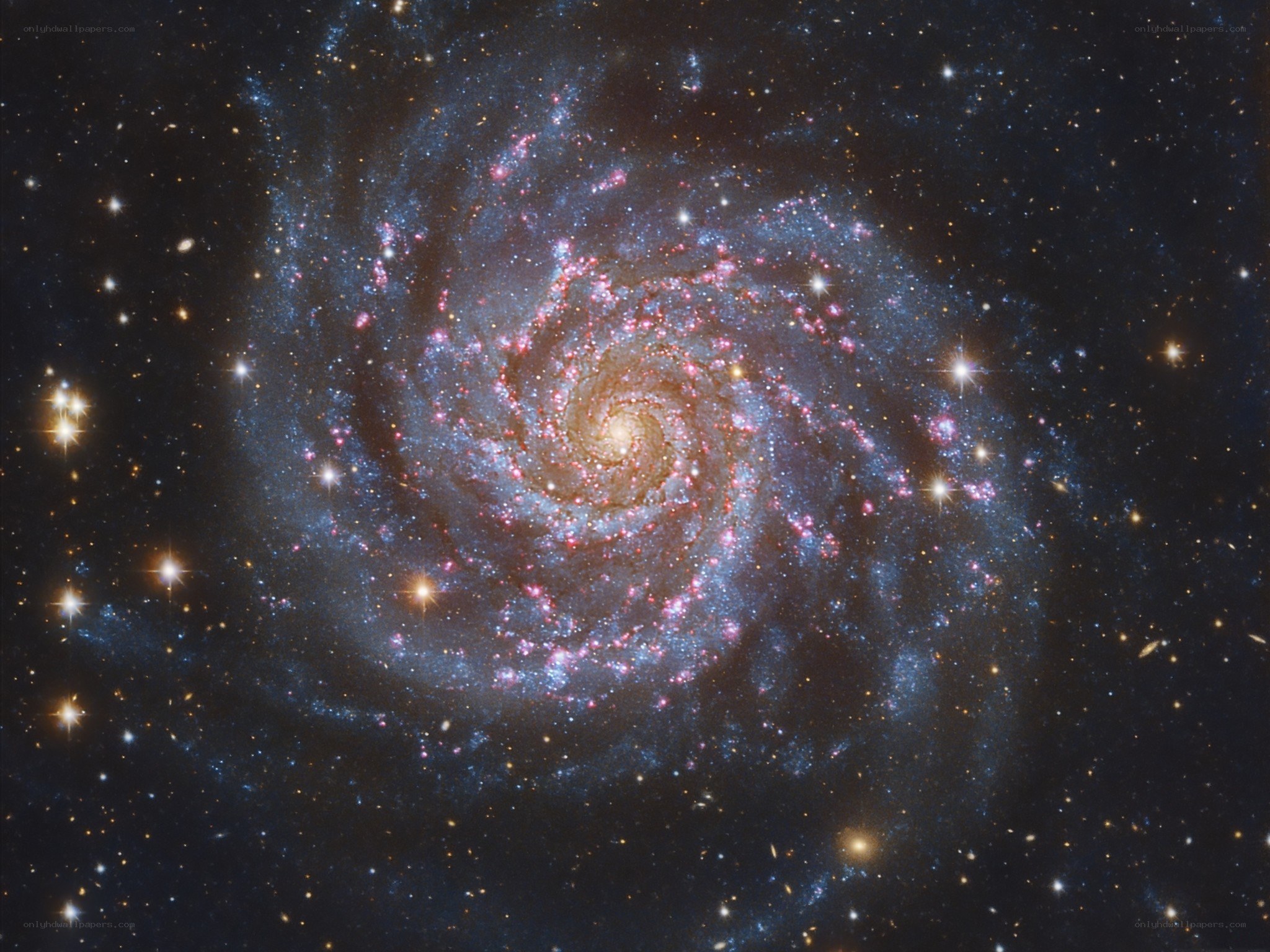 Spiral galaxy in deep space