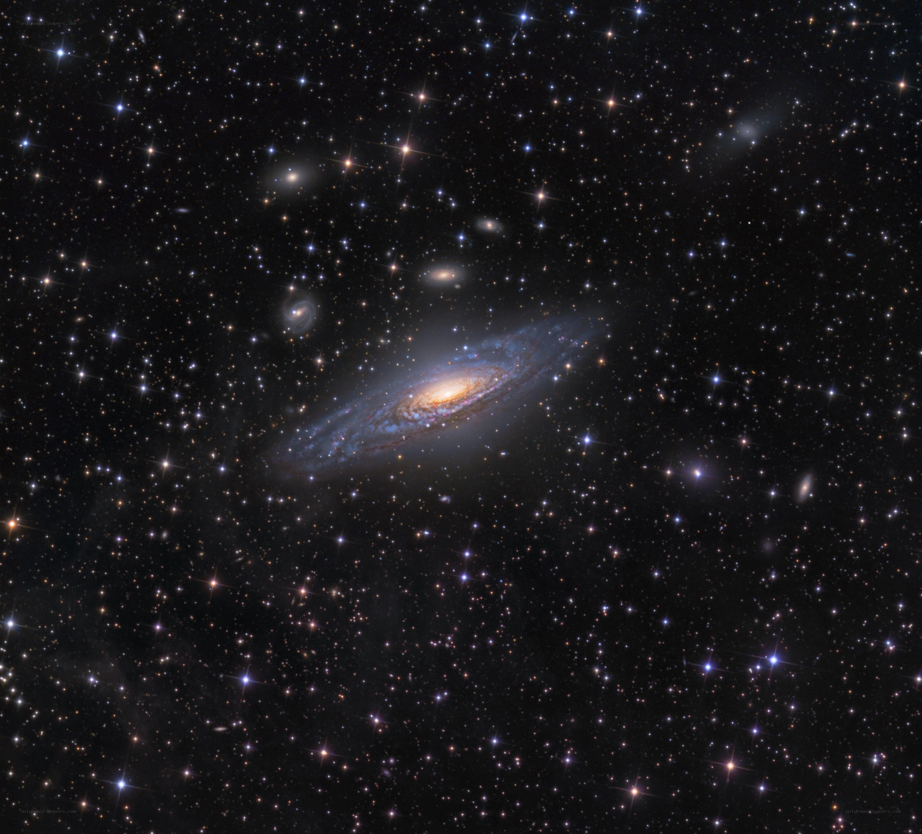 Spiral galaxy in deep space