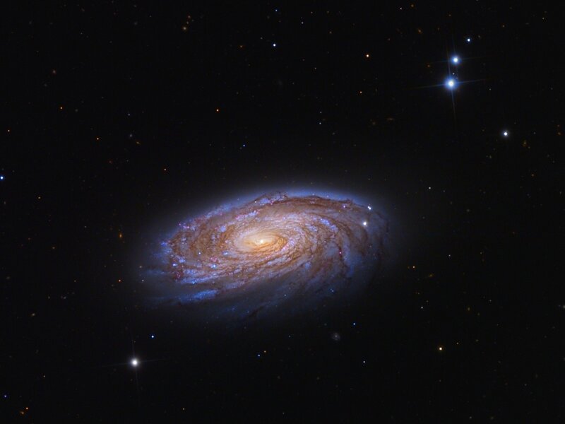 Spiral galaxy in deep space