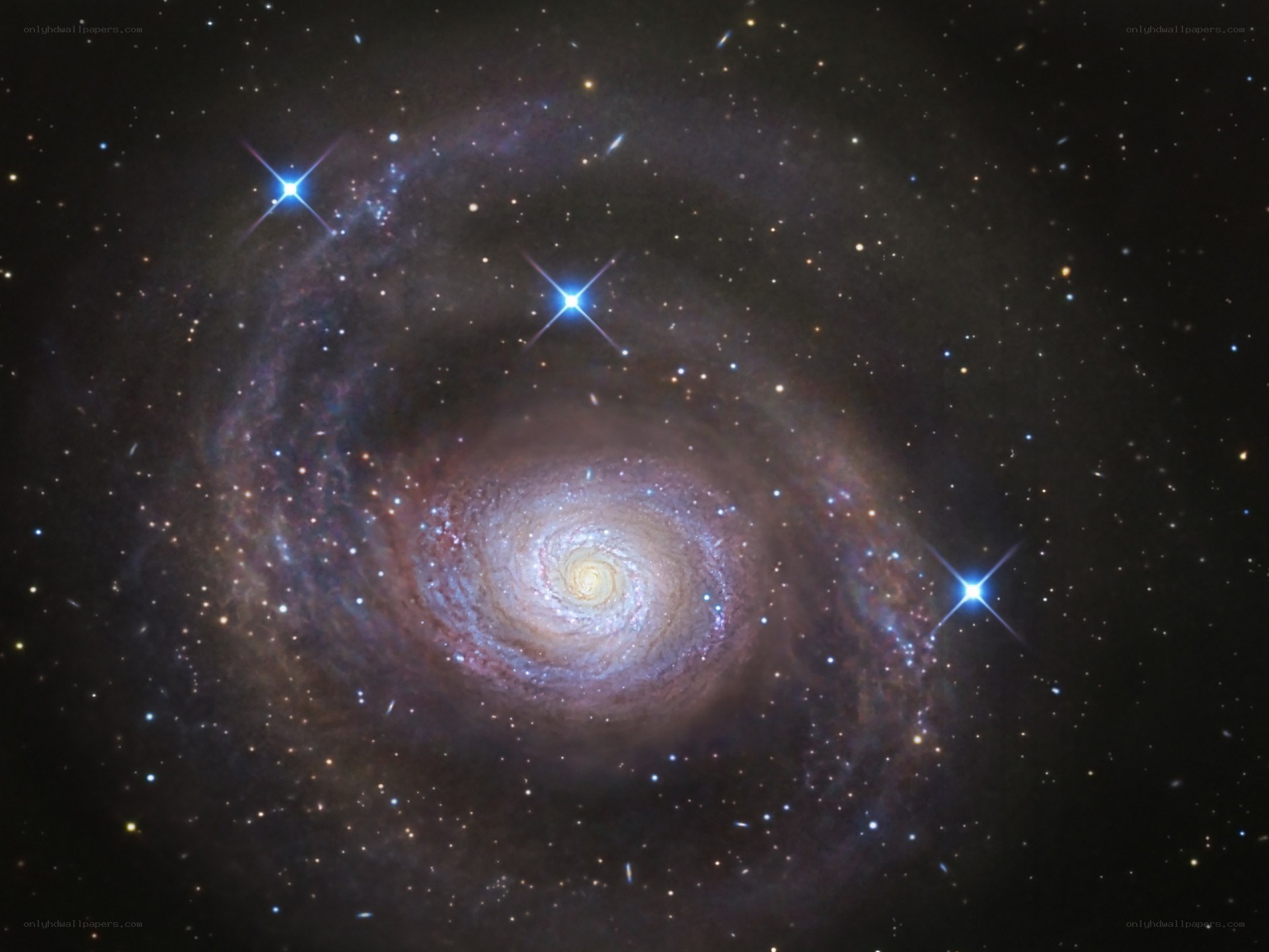 Spiral galaxy in deep space