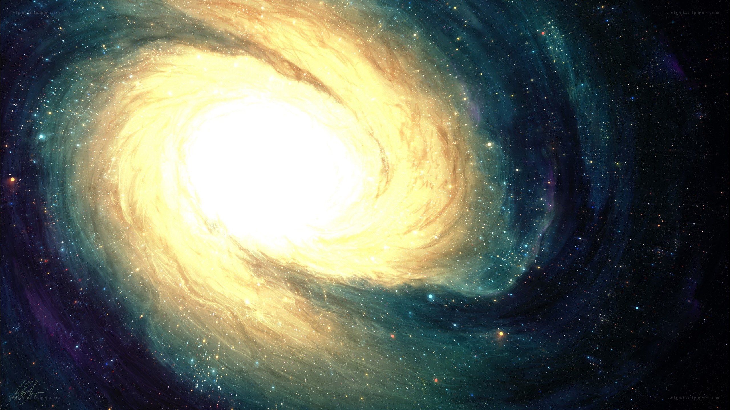 Spiral galaxy in deep space