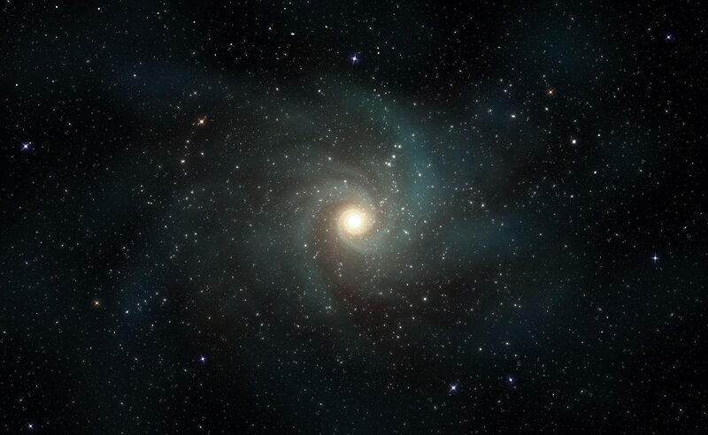 Spiral galaxy in deep space