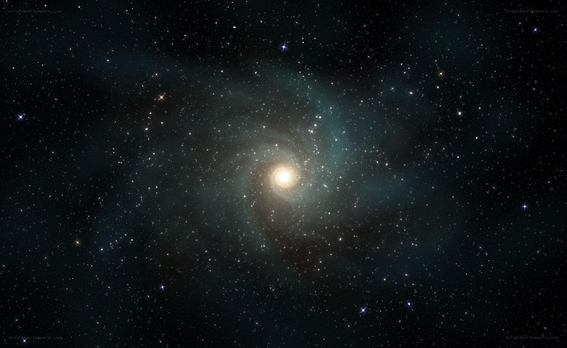 Spiral galaxy in deep space