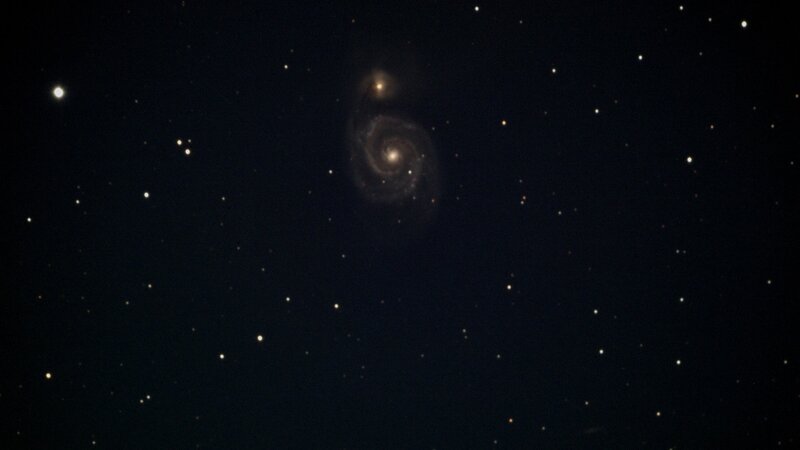 Spiral galaxy in deep space