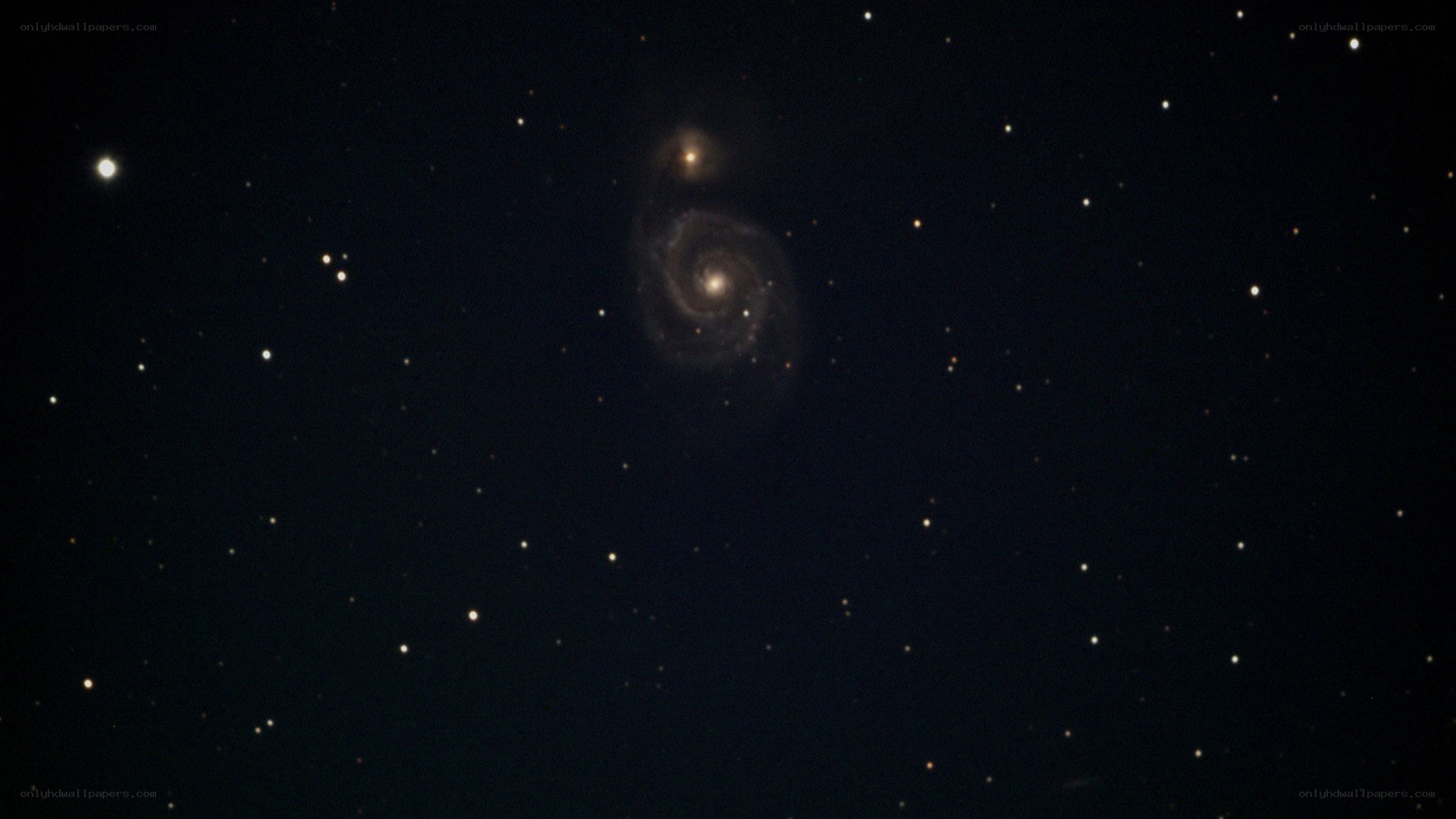 Spiral galaxy in deep space