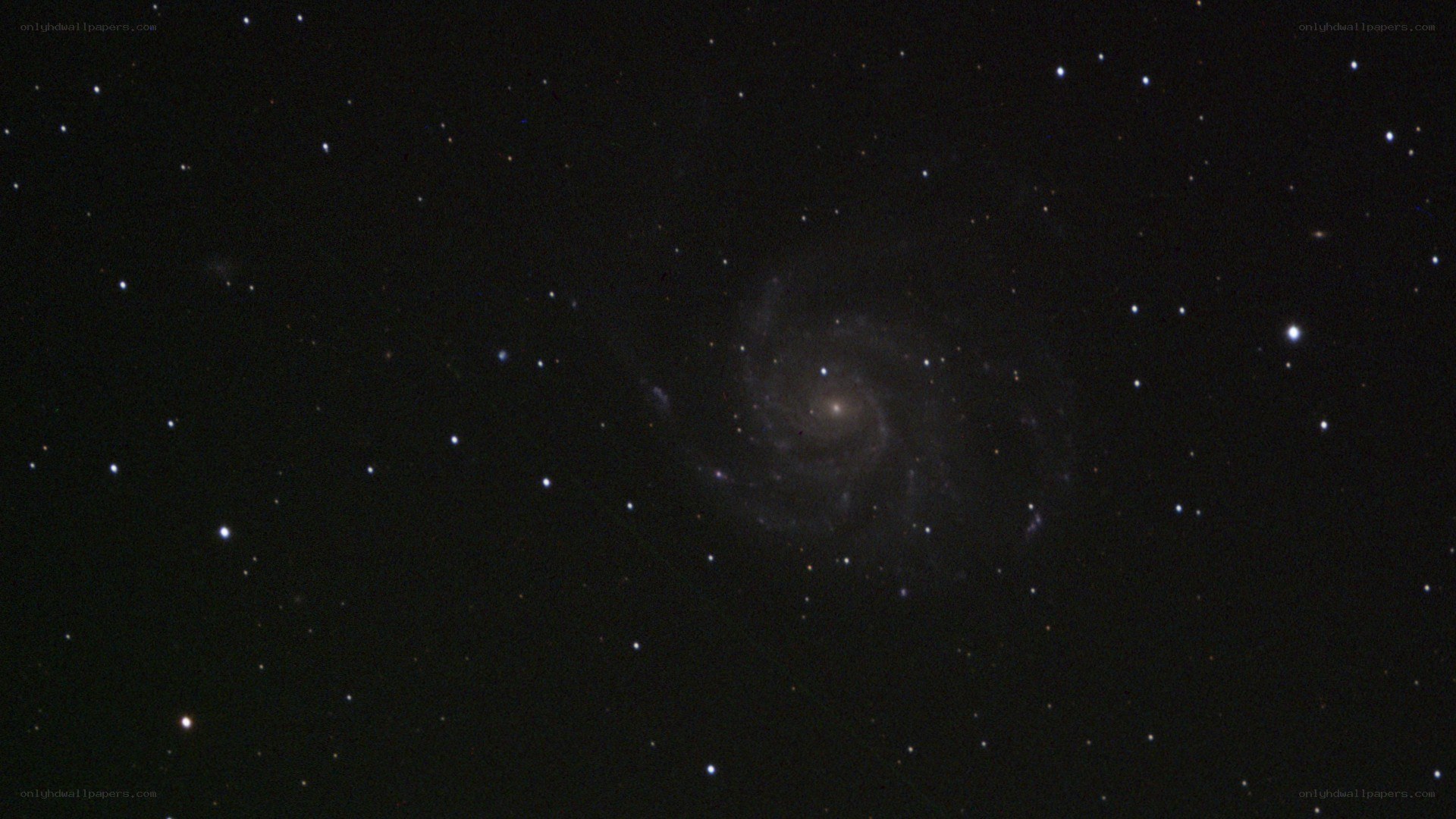 Spiral galaxy in deep space