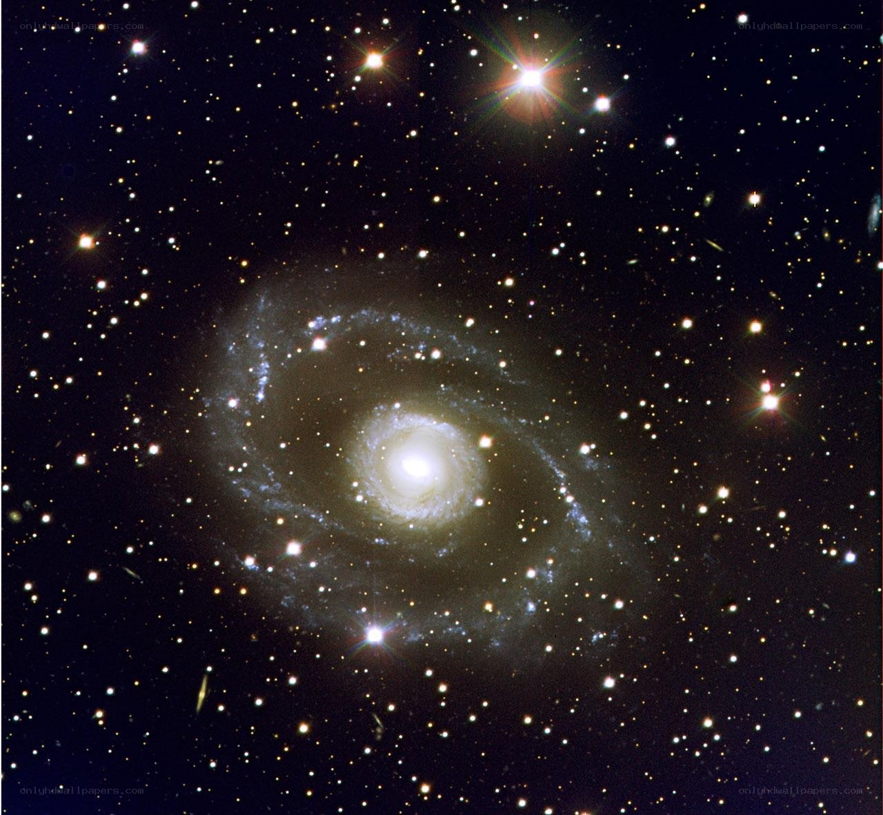 Spiral galaxy in deep space