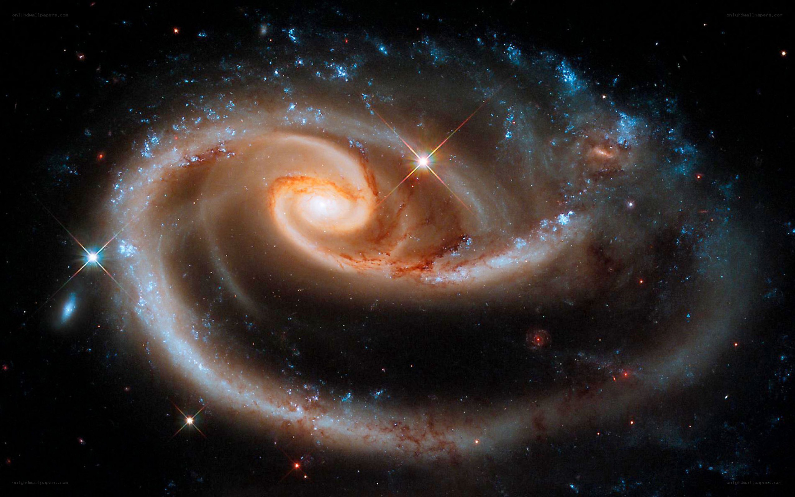 Spiral galaxy in deep space