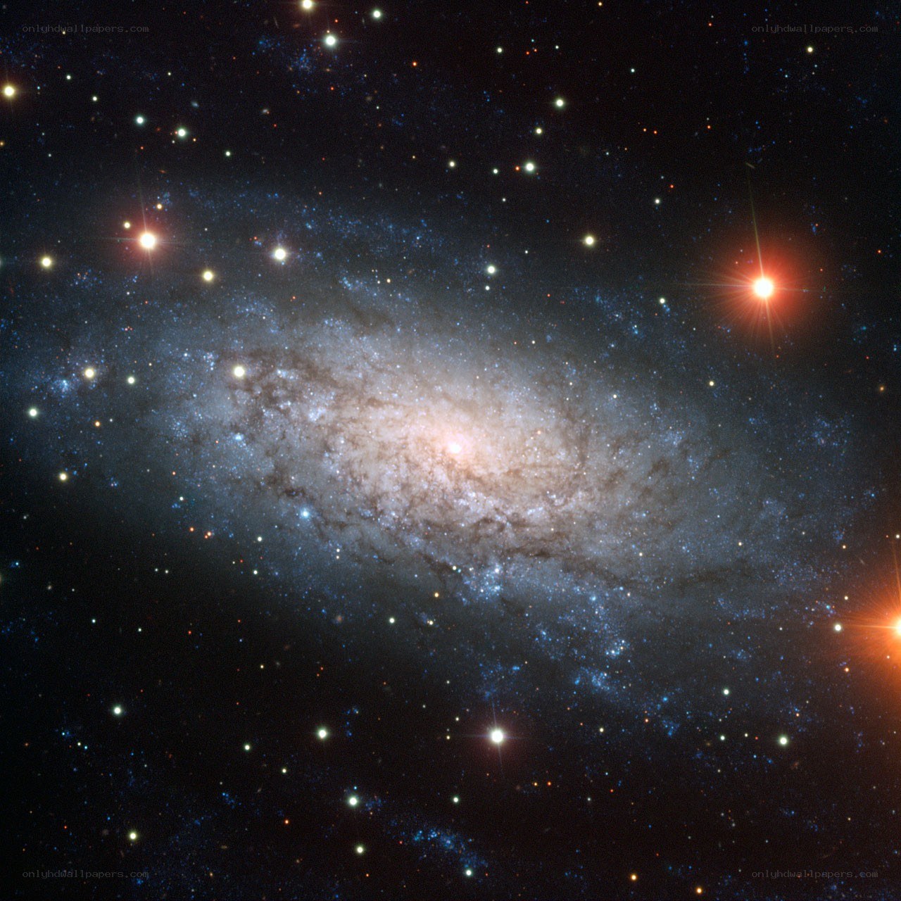 Spiral galaxy in deep space